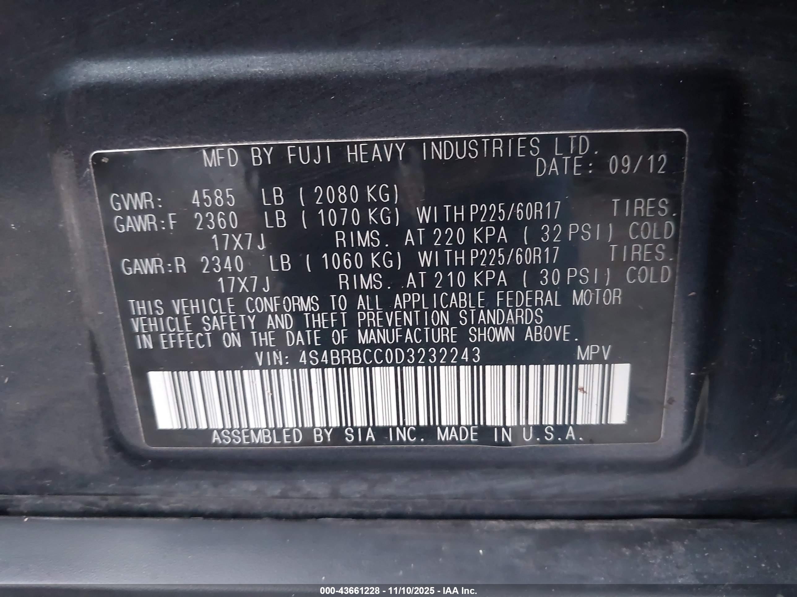 SUBARU OUTBACK image 9