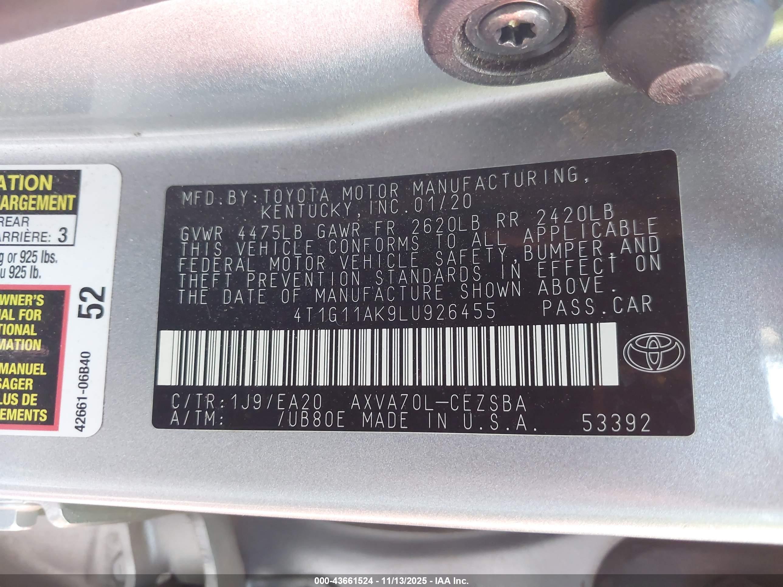 TOYOTA CAMRY image 9