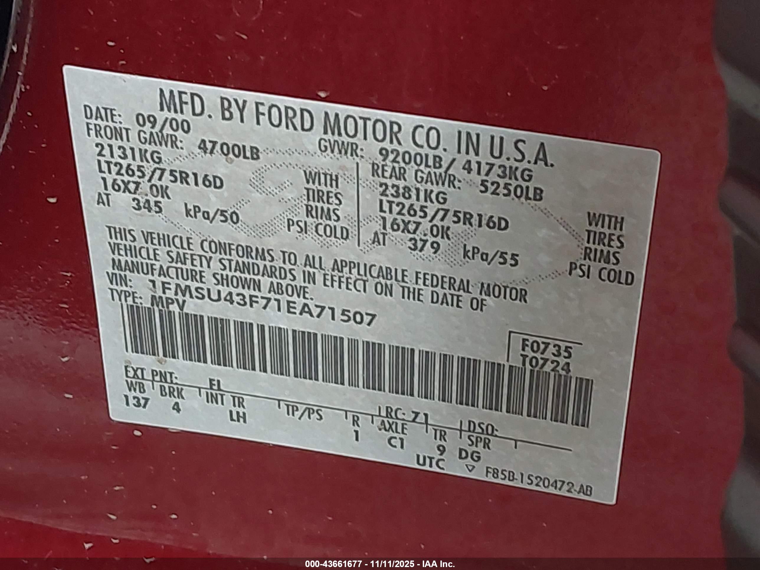 FORD EXCURSION image 9