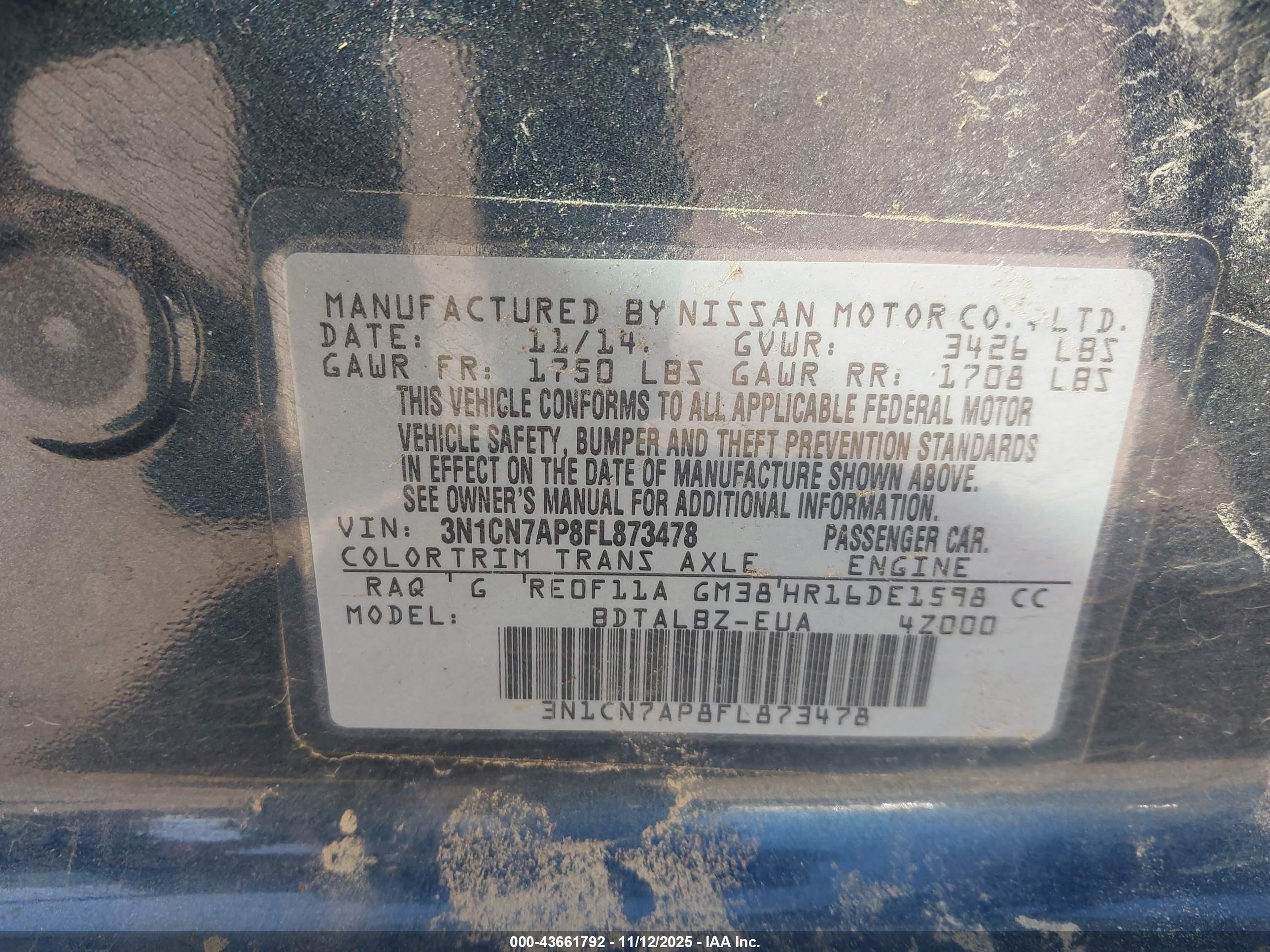 NISSAN VERSA image 9