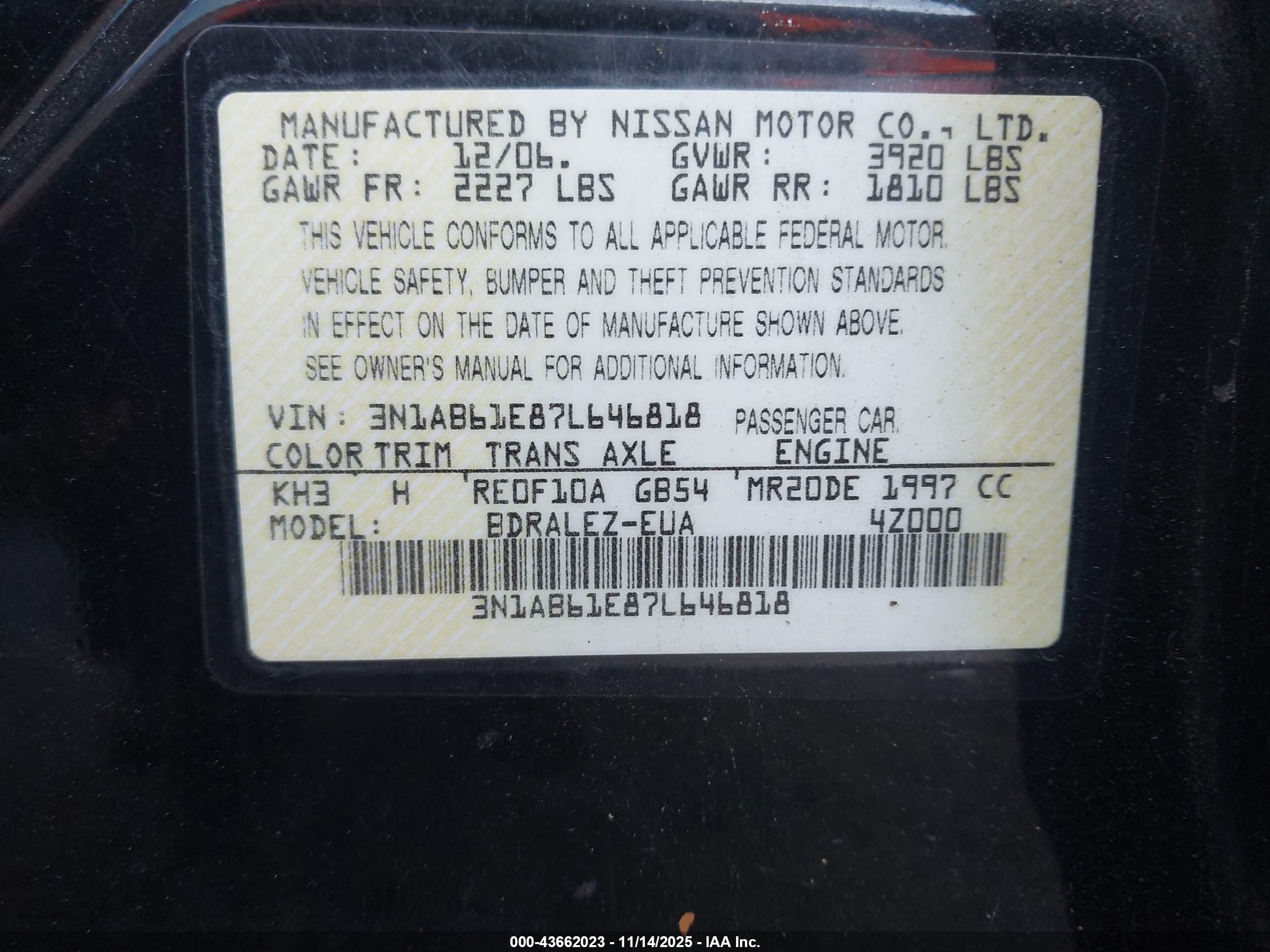 NISSAN SENTRA image 9