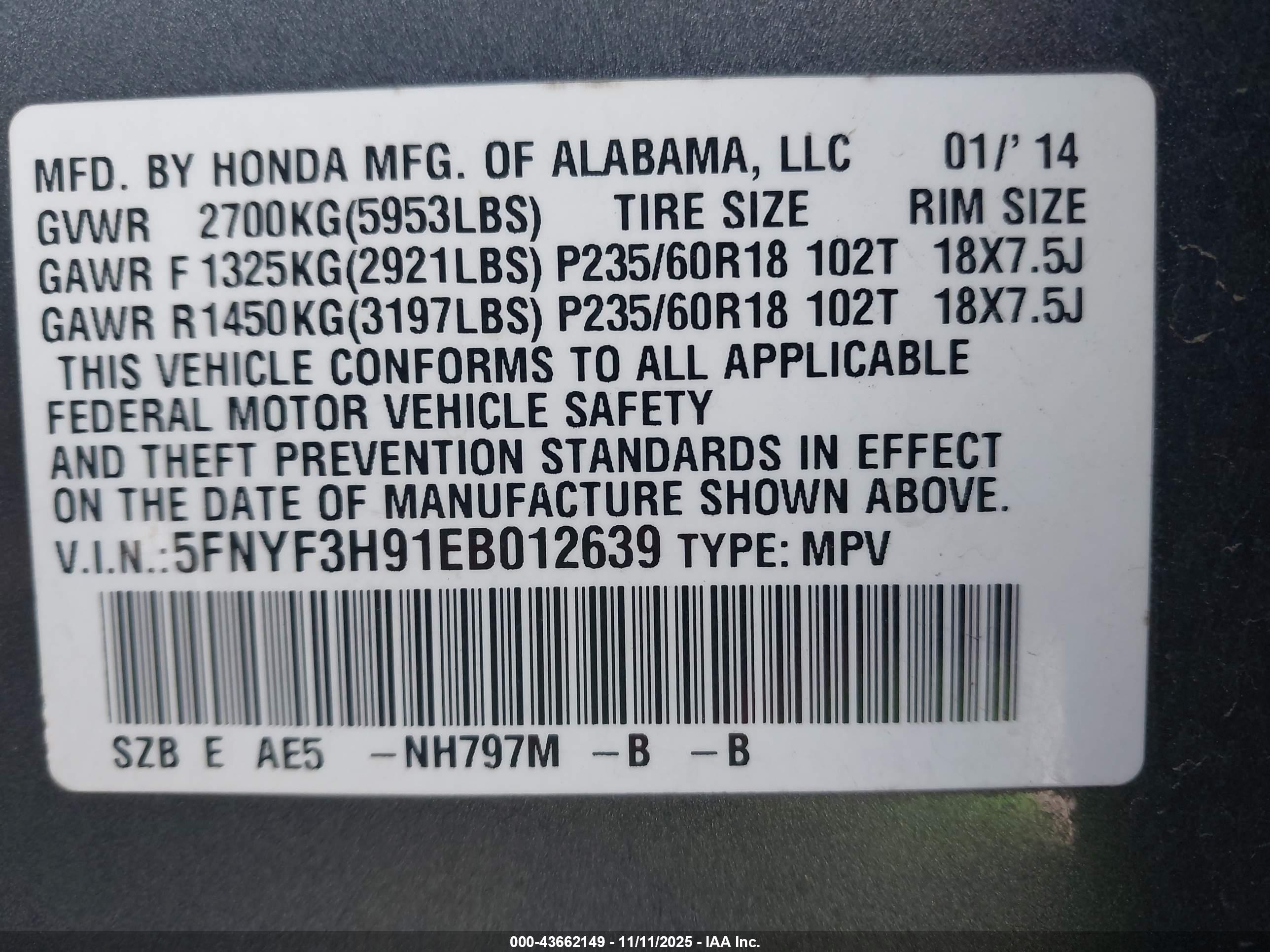 HONDA PILOT image 9