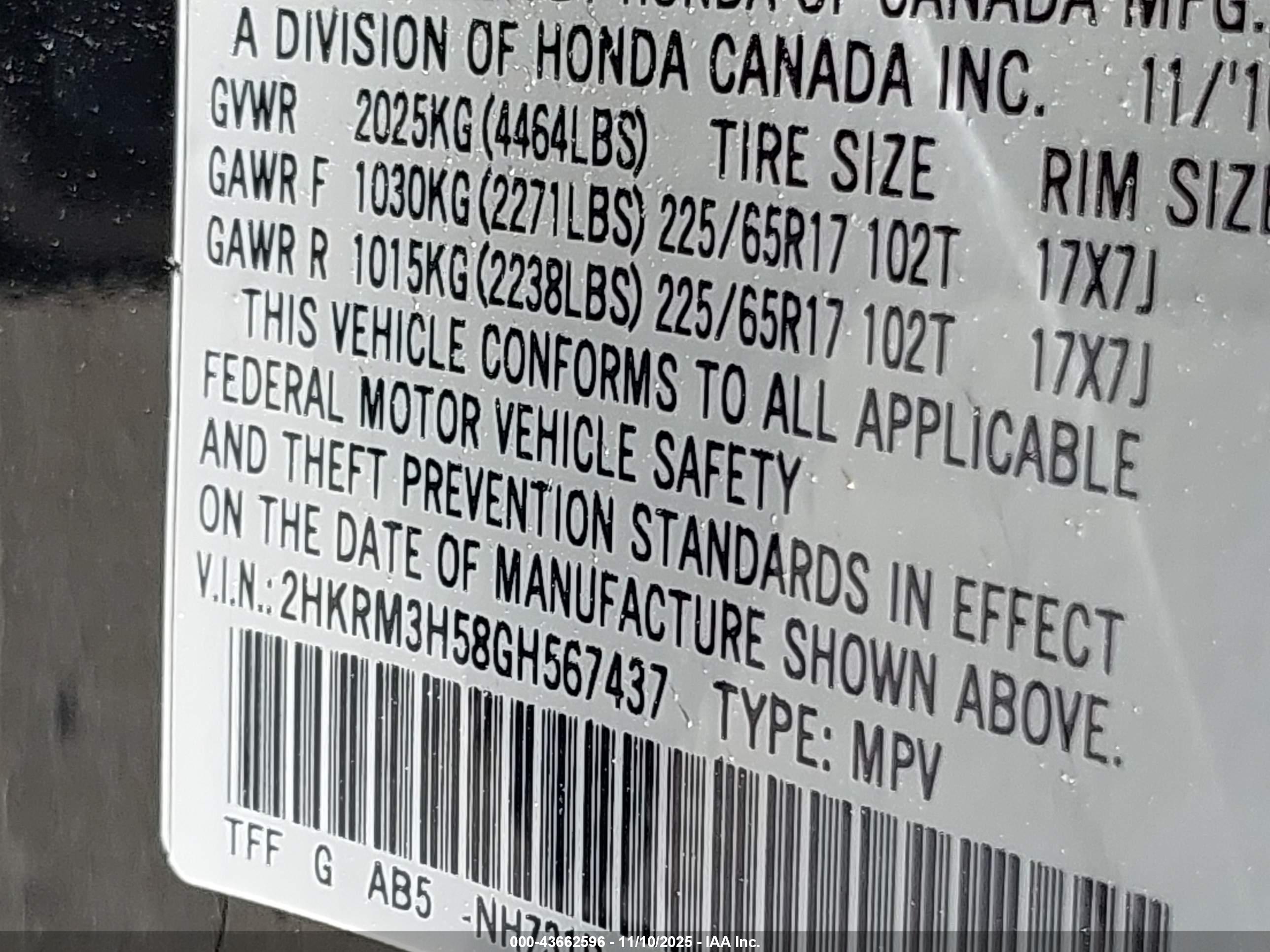 HONDA CR-V image 9