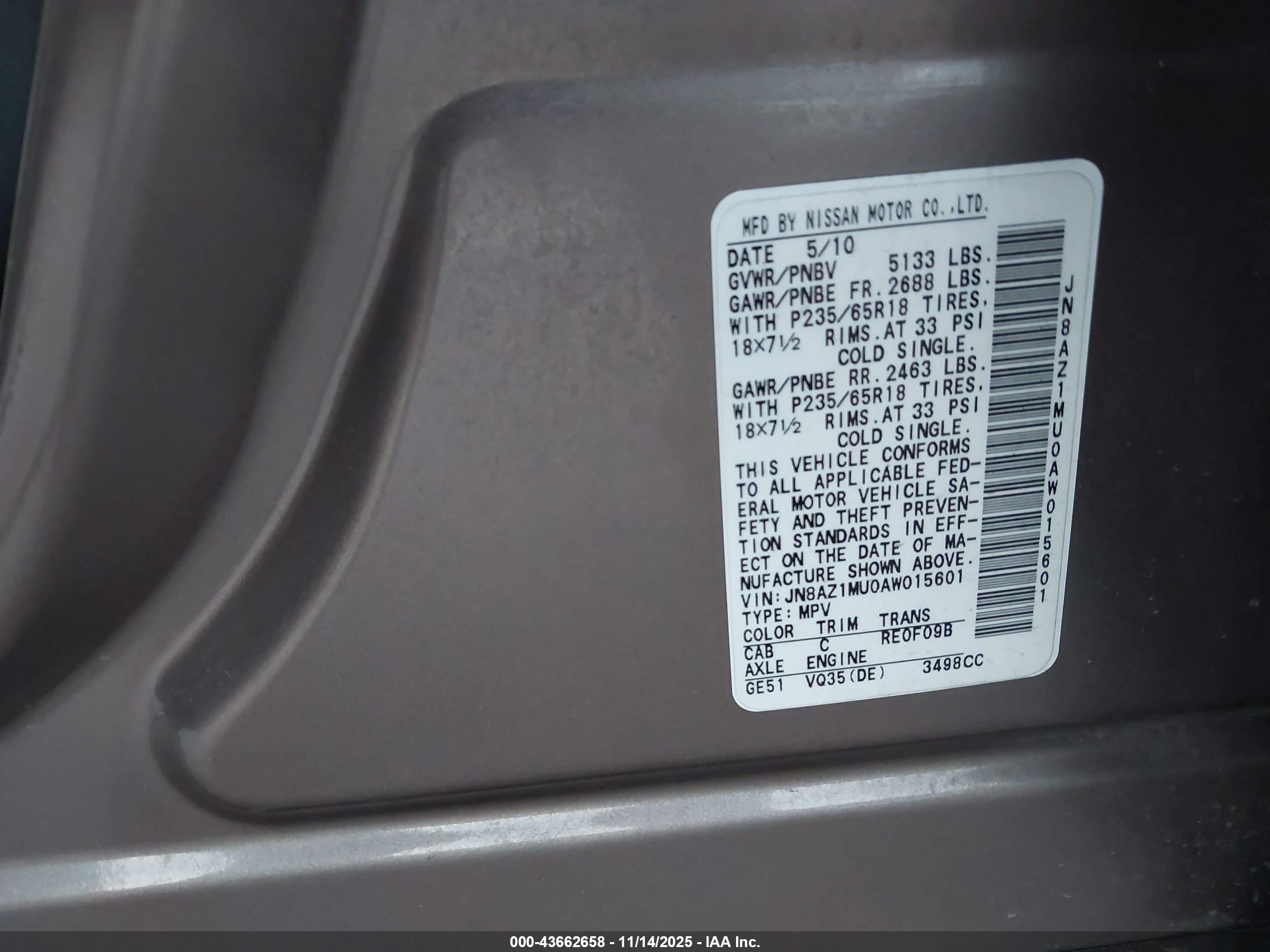 NISSAN MURANO image 9