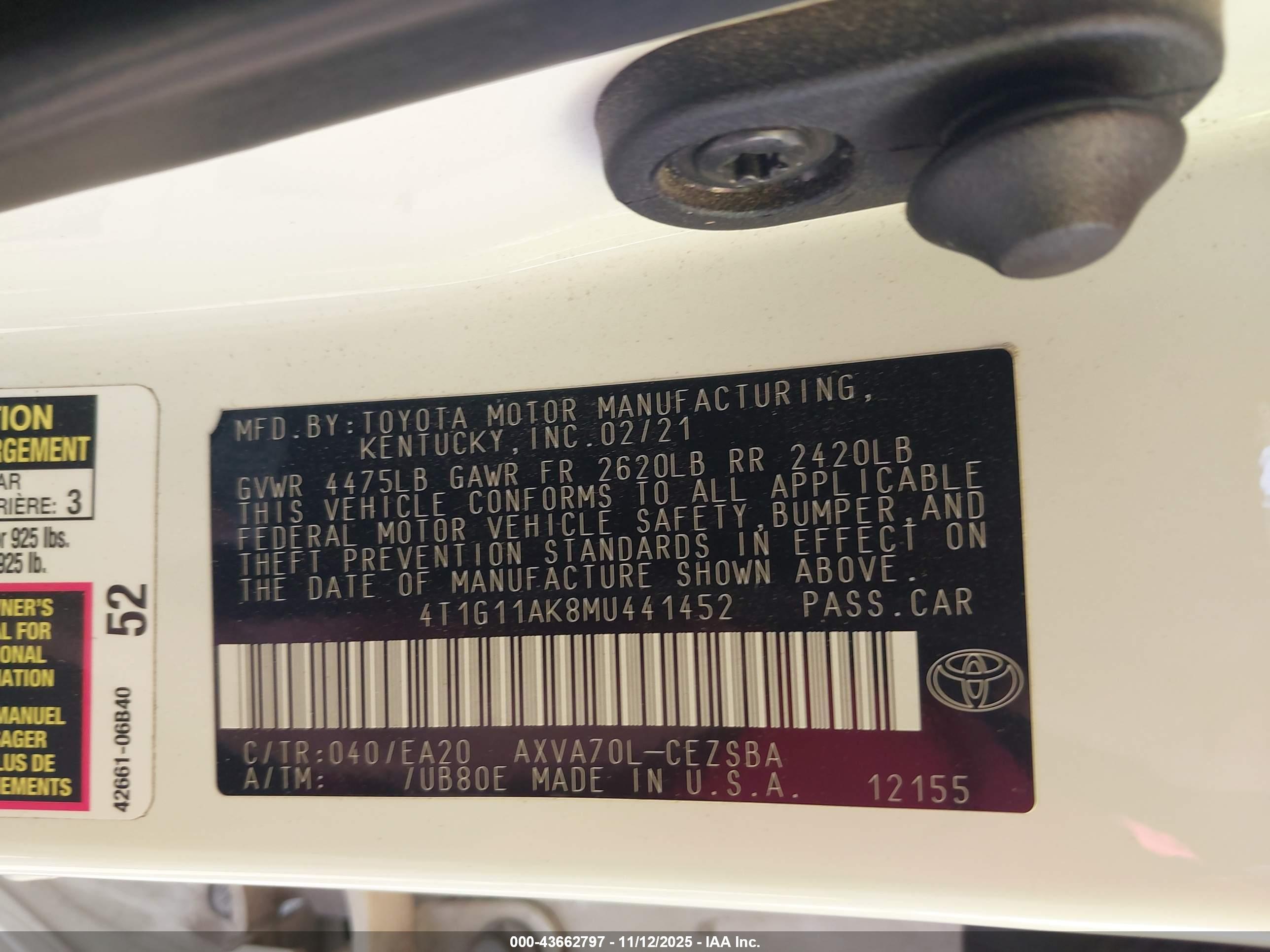 TOYOTA CAMRY image 9