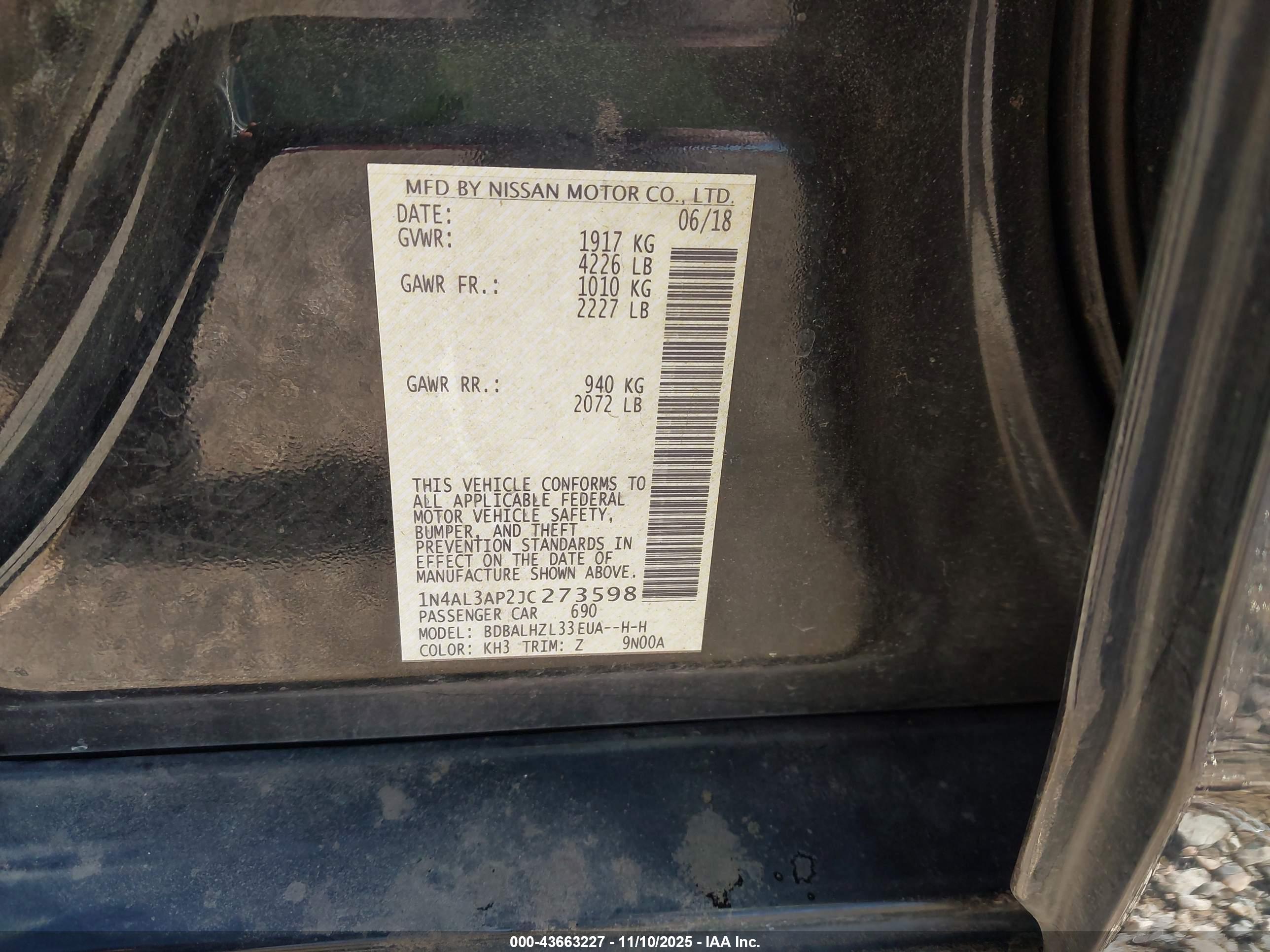 NISSAN ALTIMA image 9