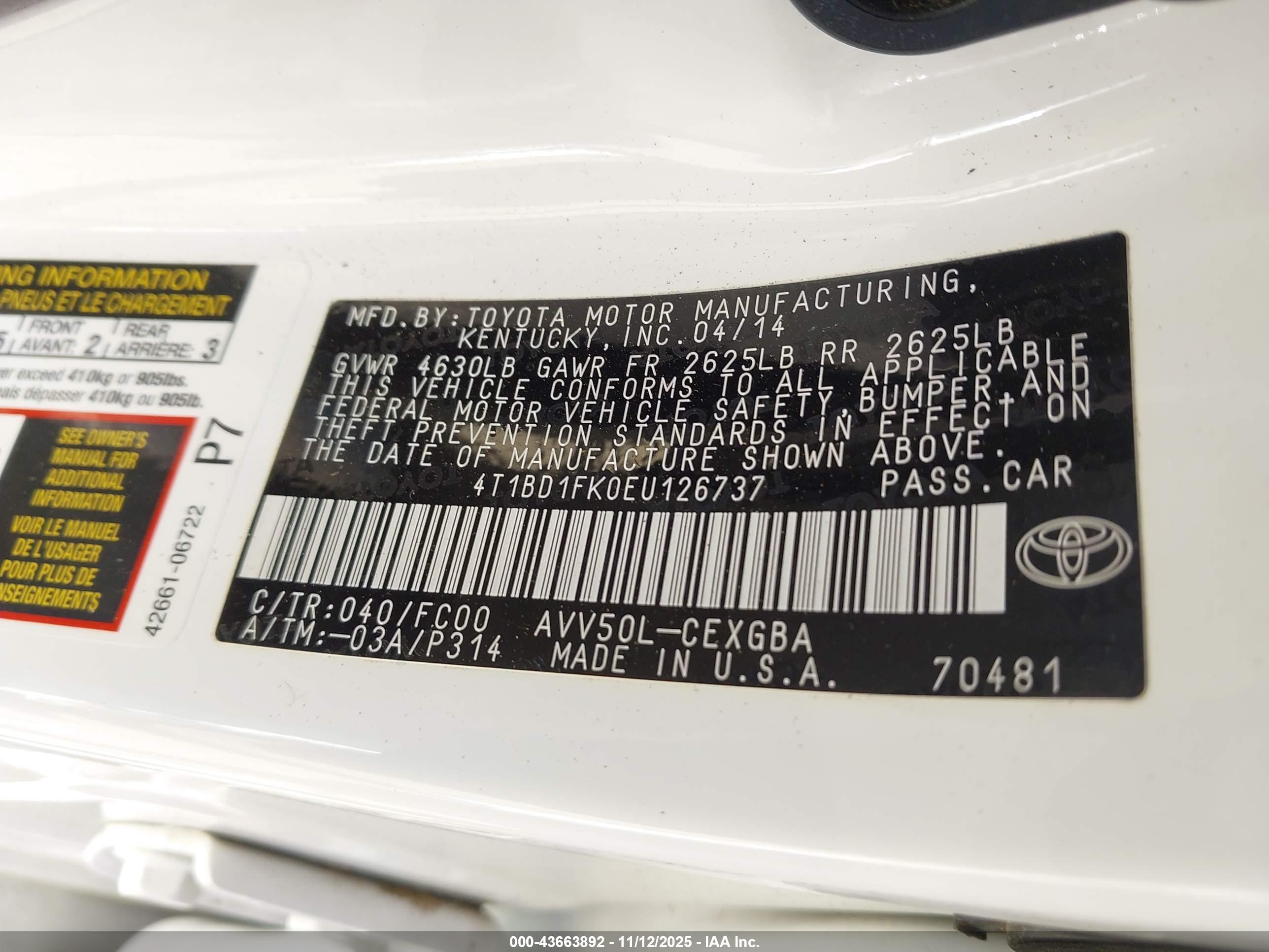 TOYOTA CAMRY image 9