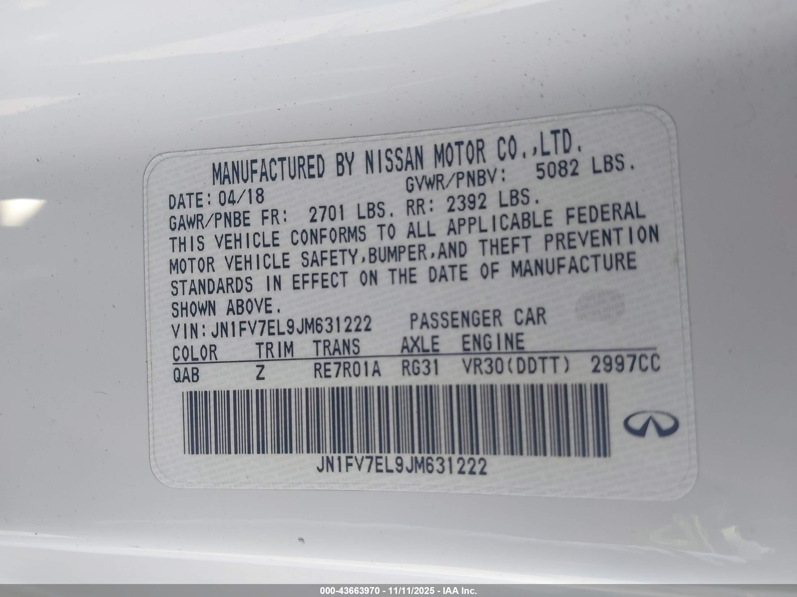 INFINITI Q60 image 9