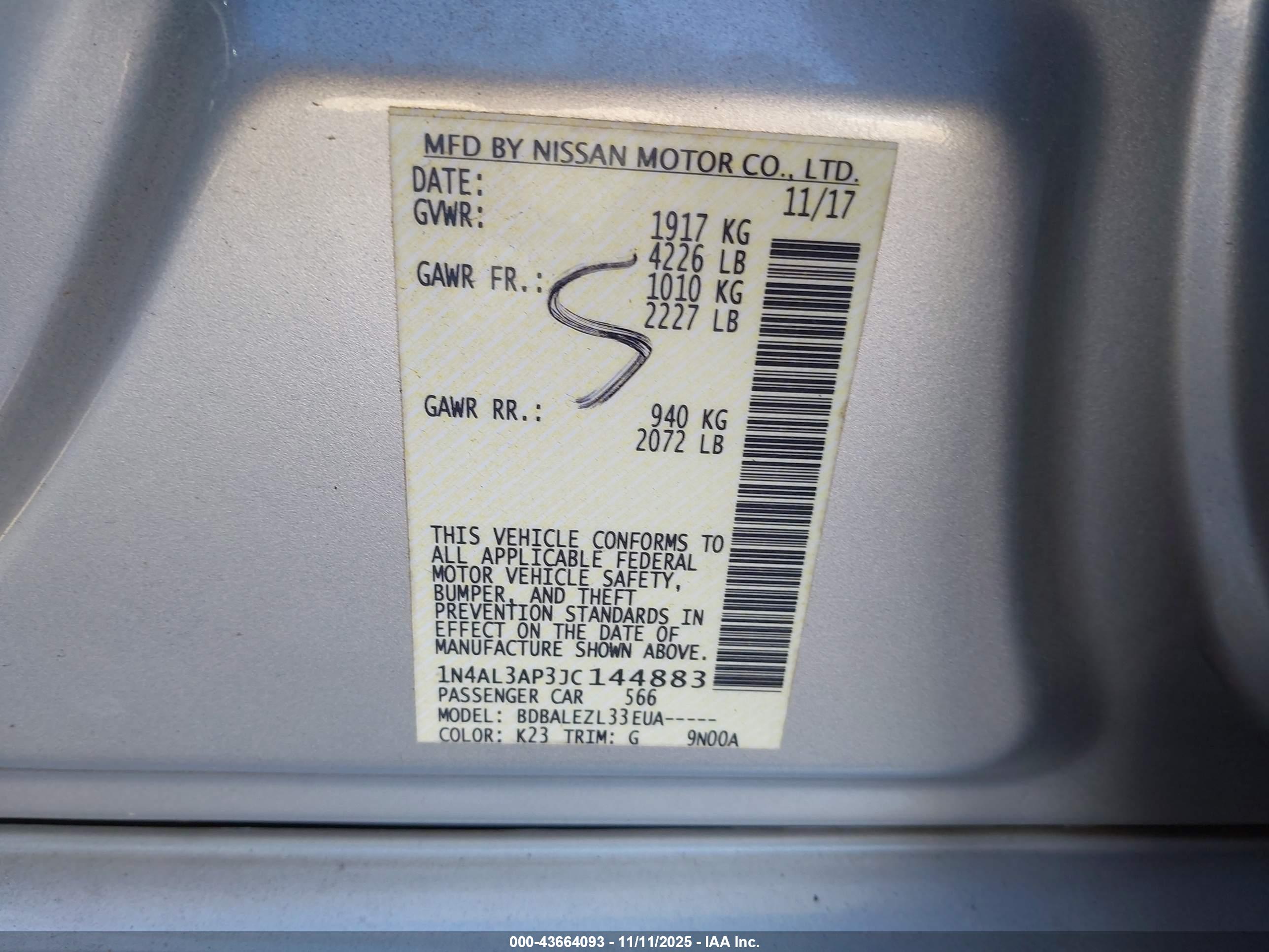 NISSAN ALTIMA image 9