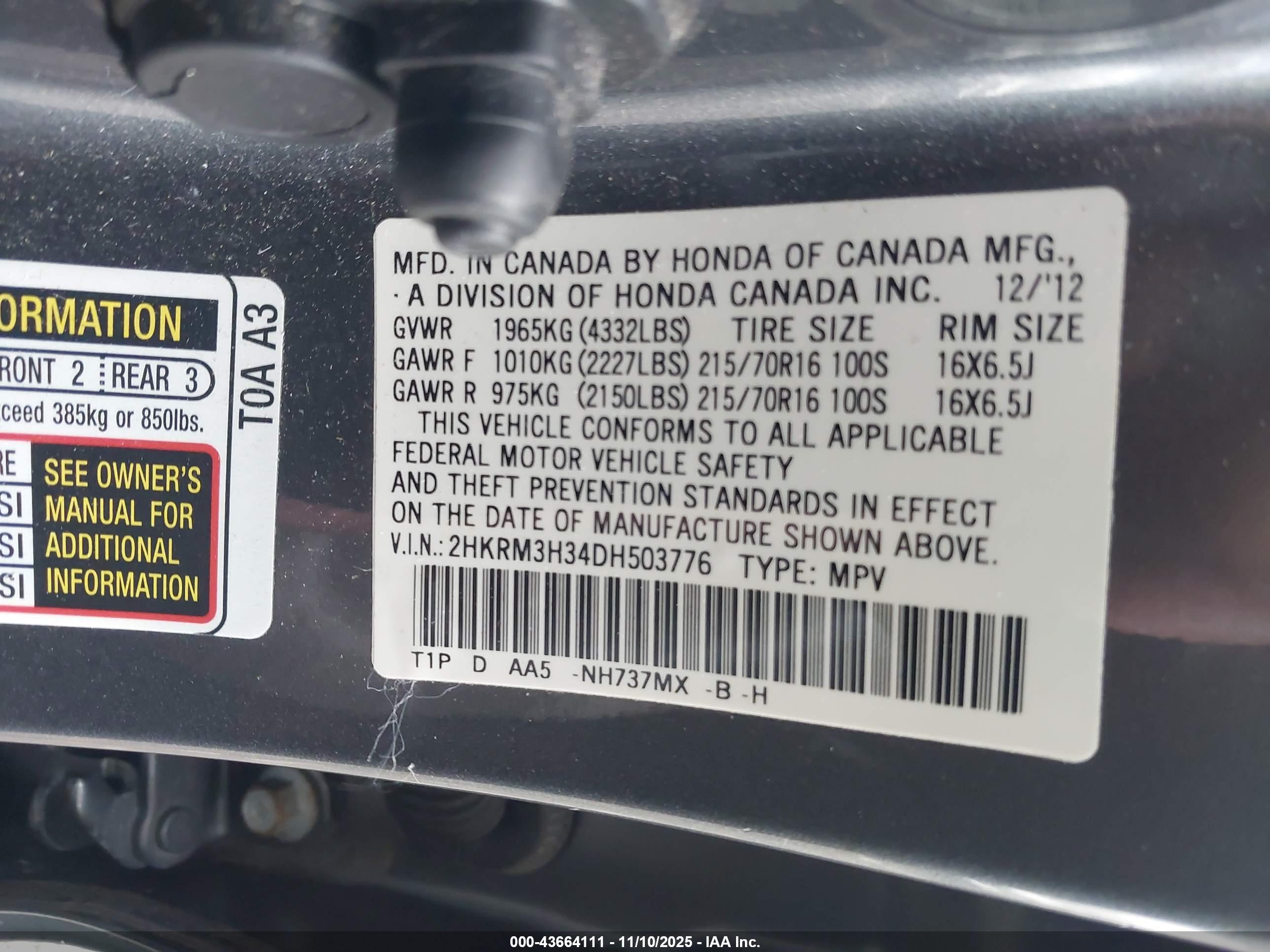 HONDA CR-V image 9