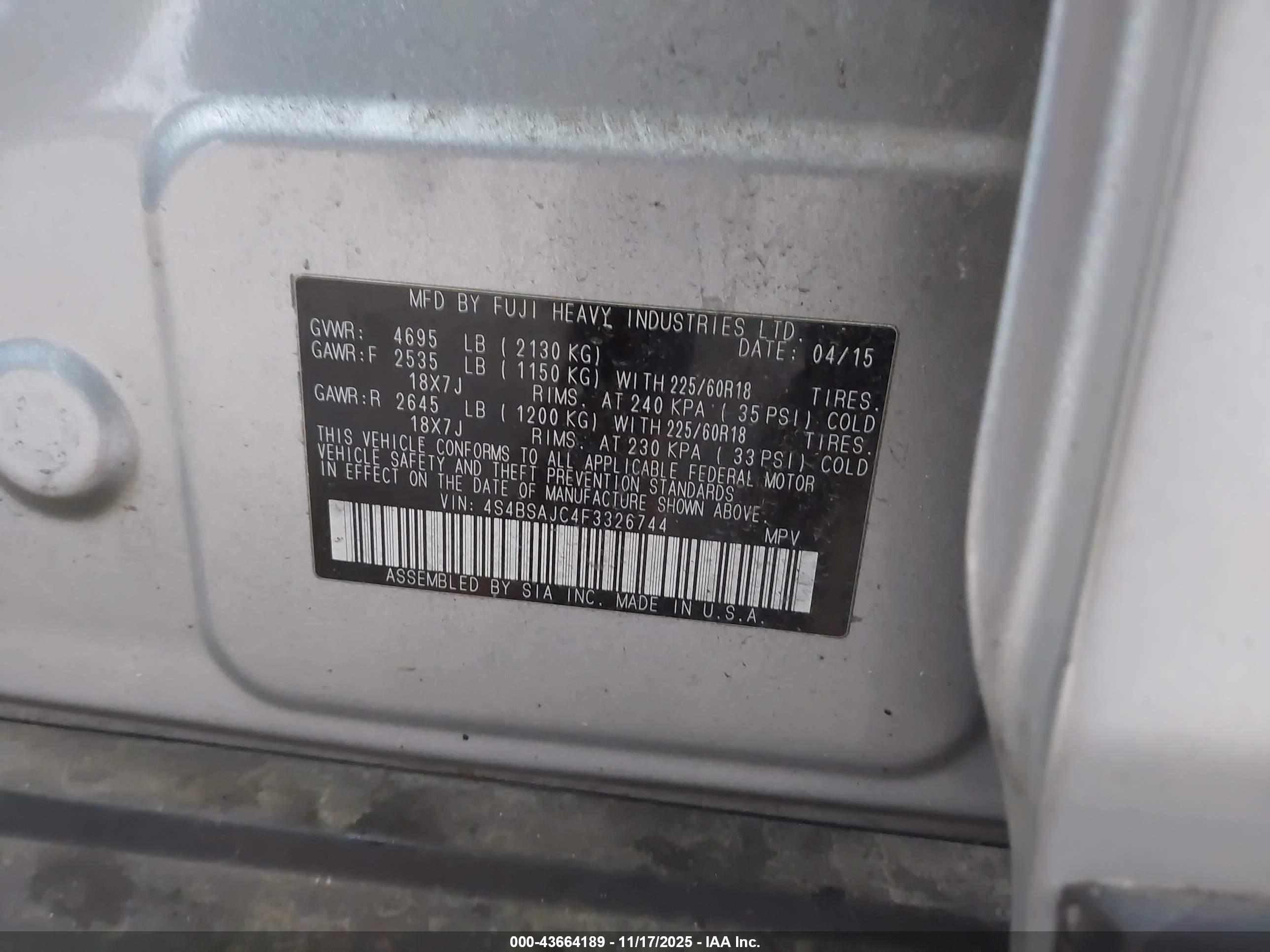 SUBARU OUTBACK image 9