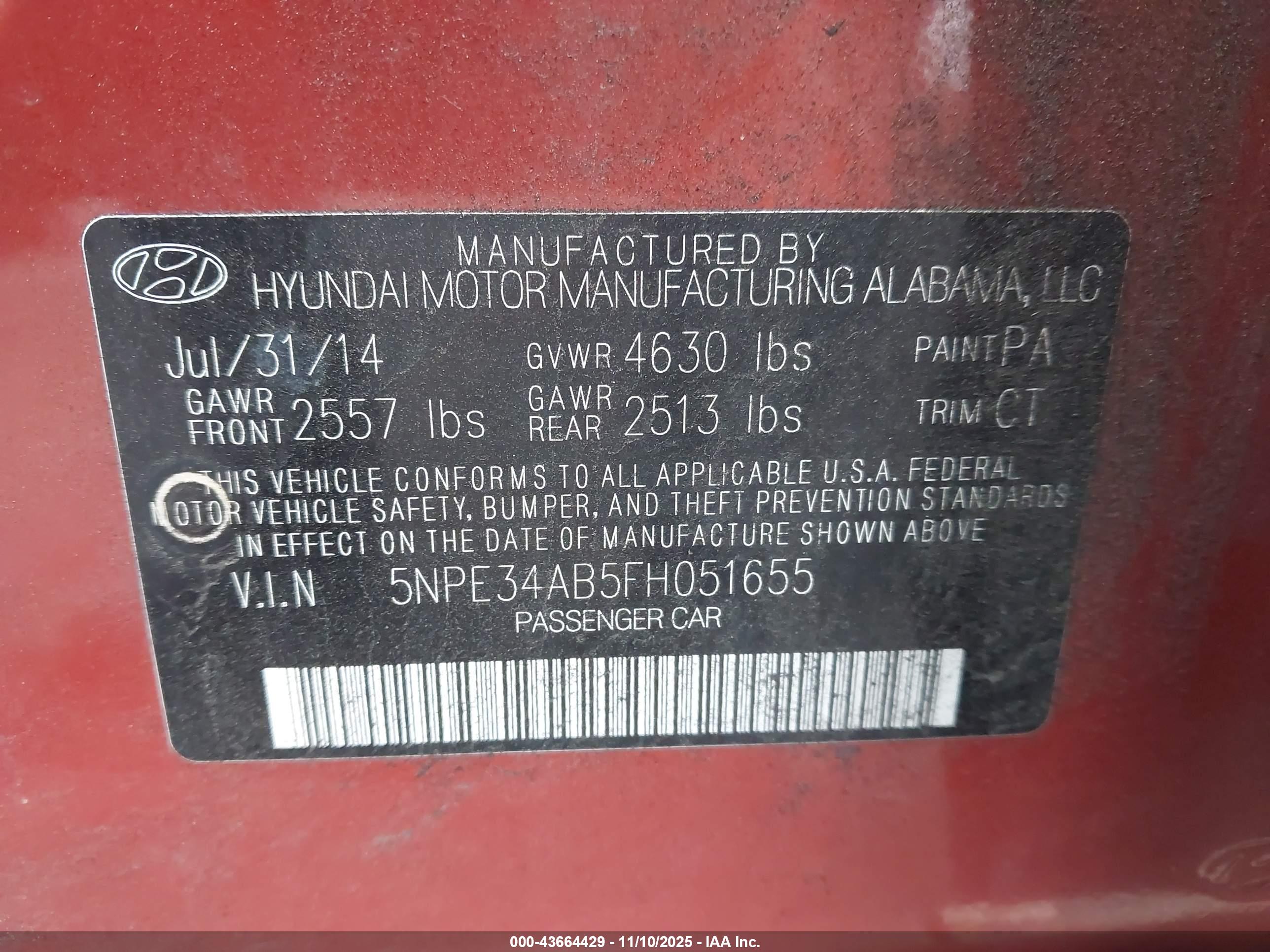 HYUNDAI SONATA image 9