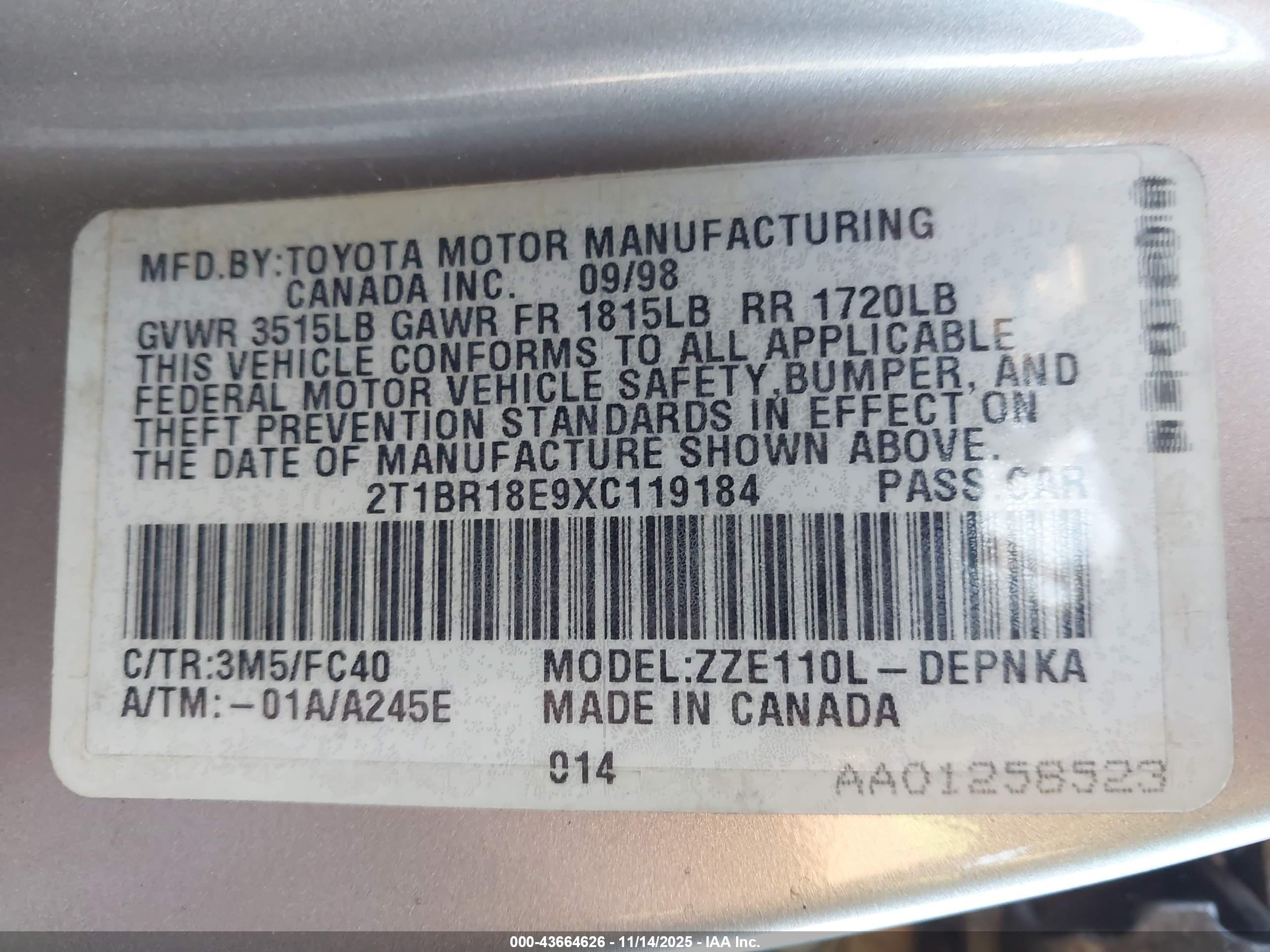 TOYOTA COROLLA image 9