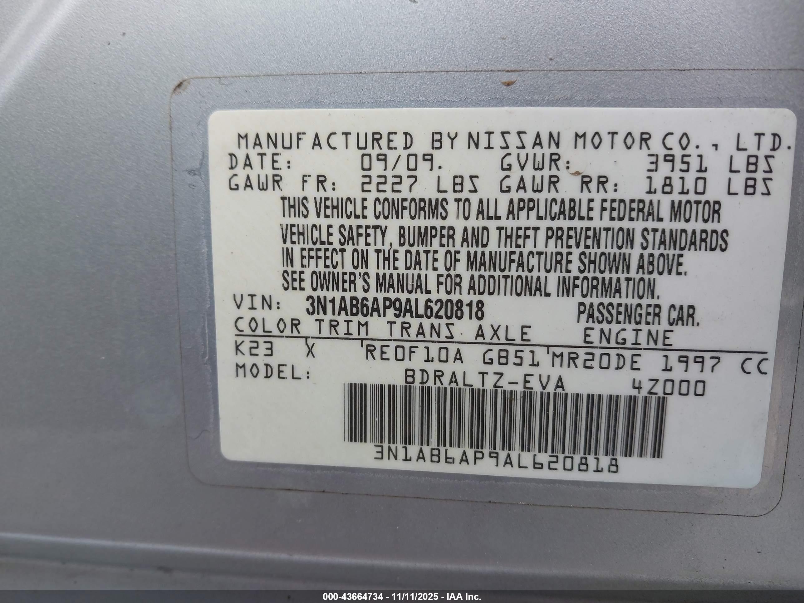 NISSAN SENTRA image 9