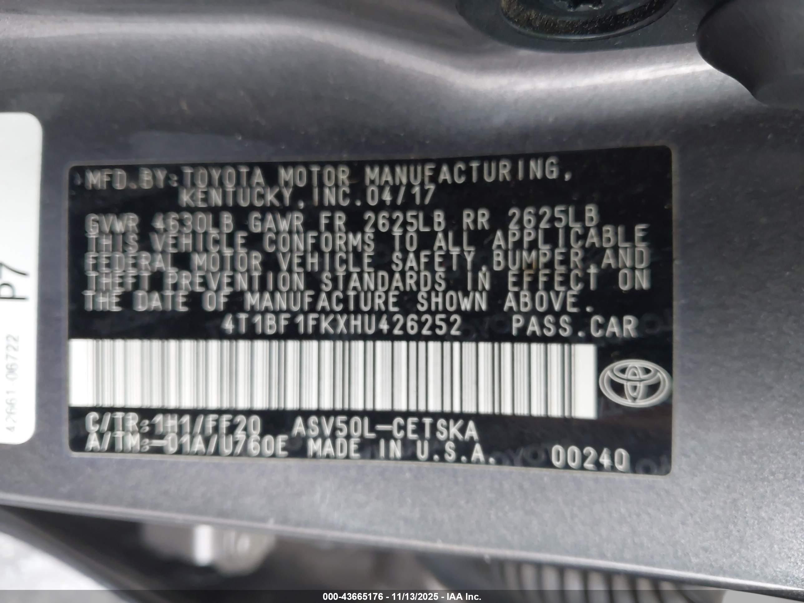 TOYOTA CAMRY image 9