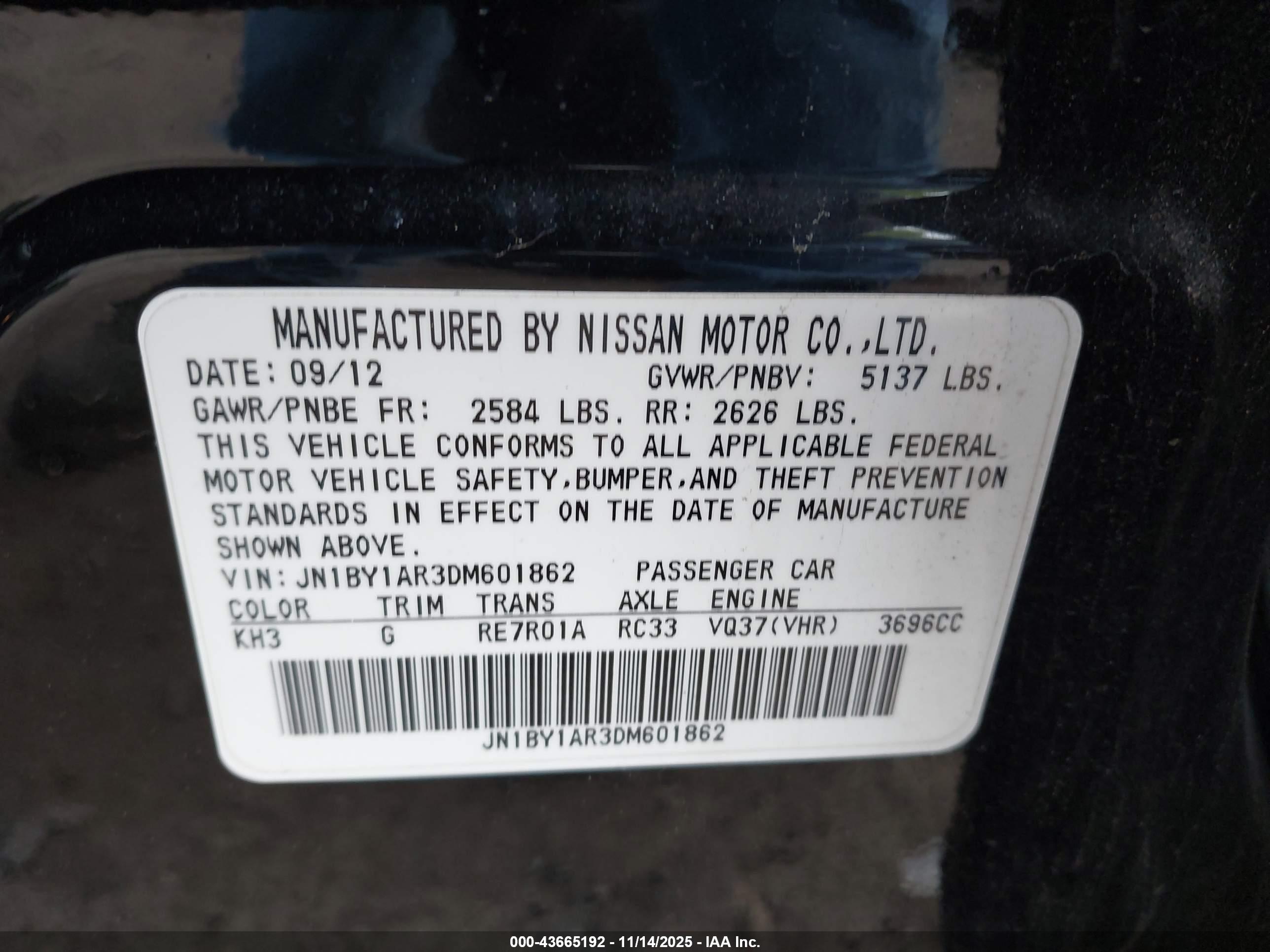 INFINITI M37X image 9