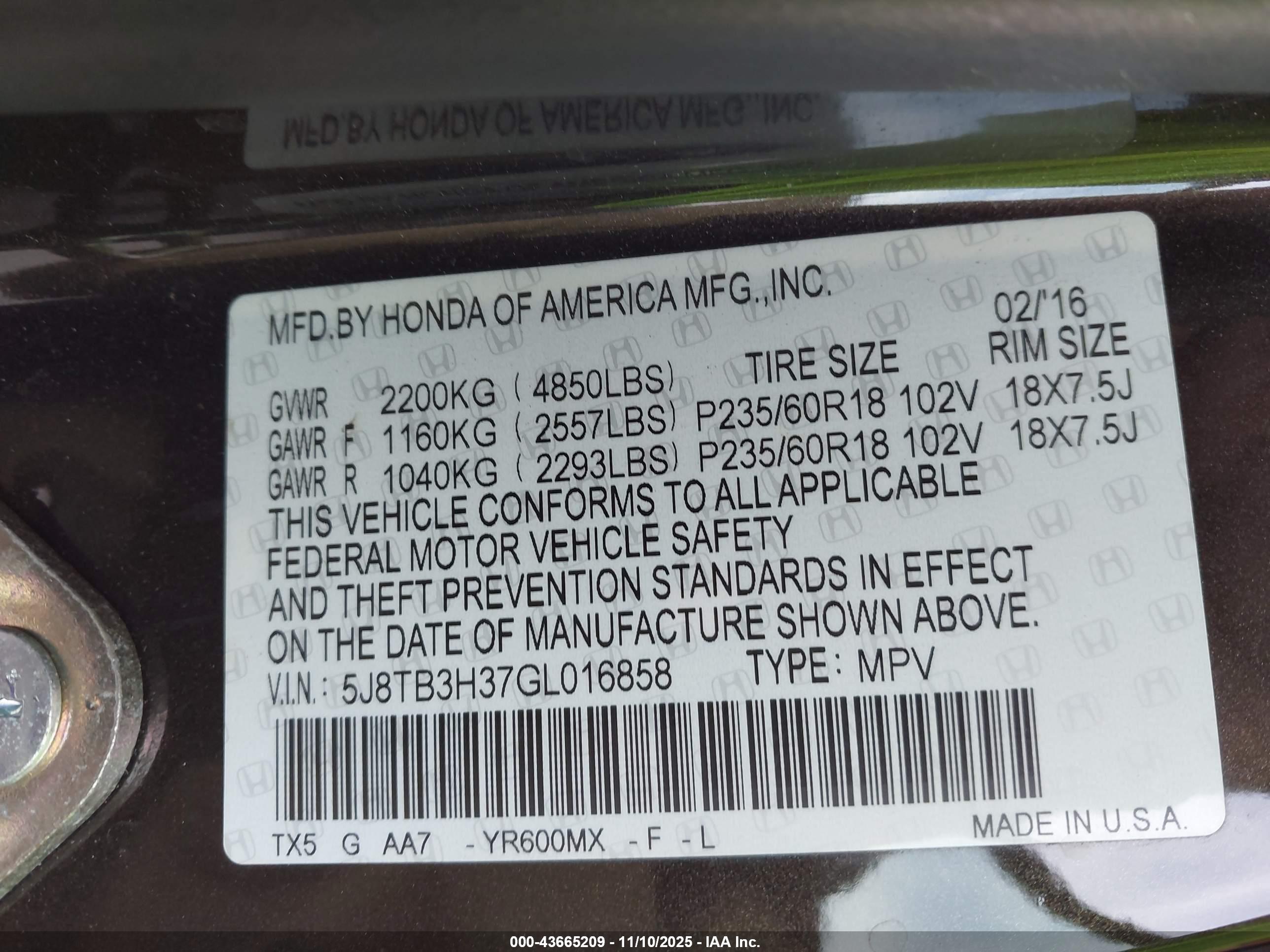 ACURA RDX image 9