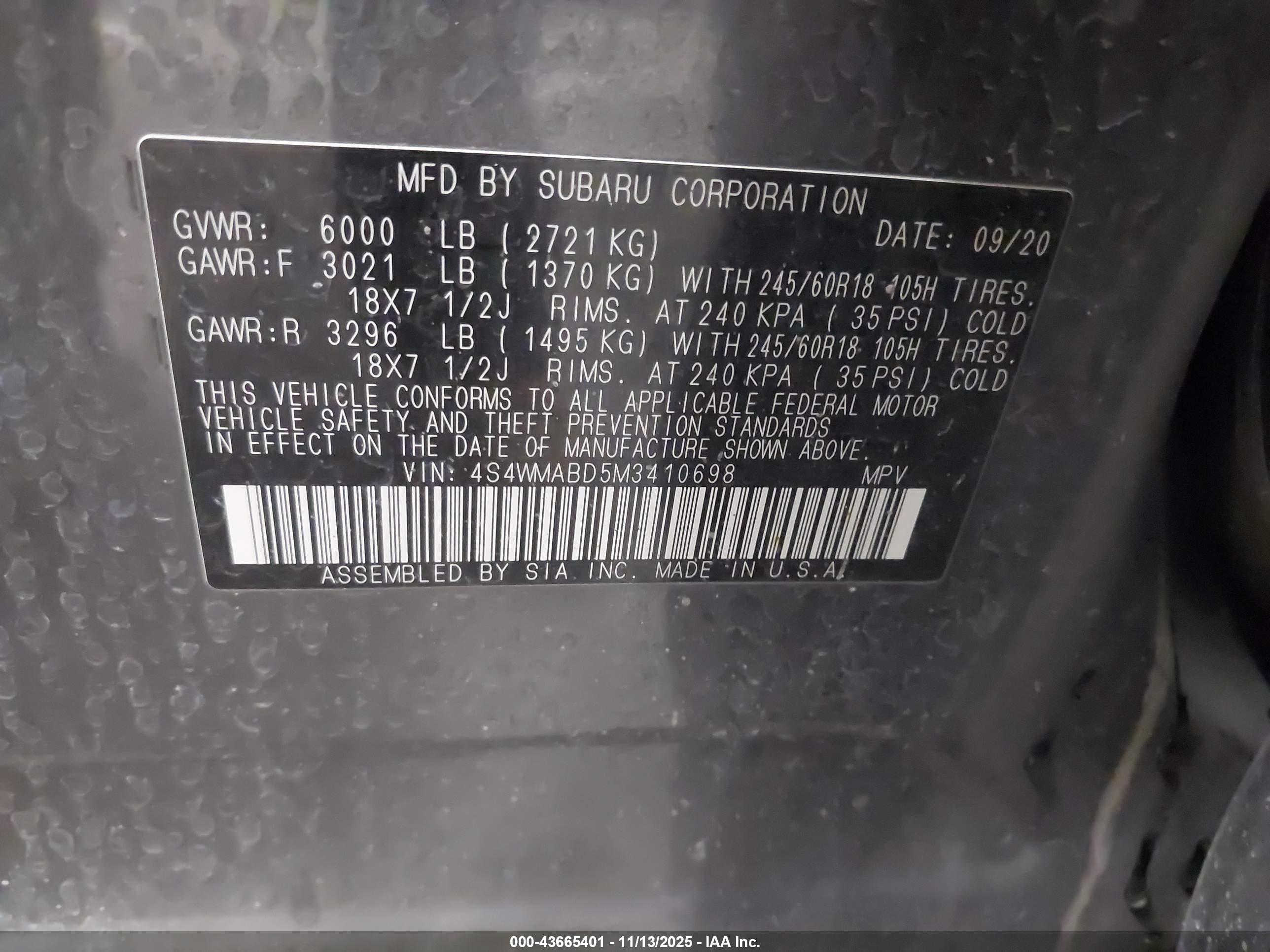 SUBARU ASCENT image 9