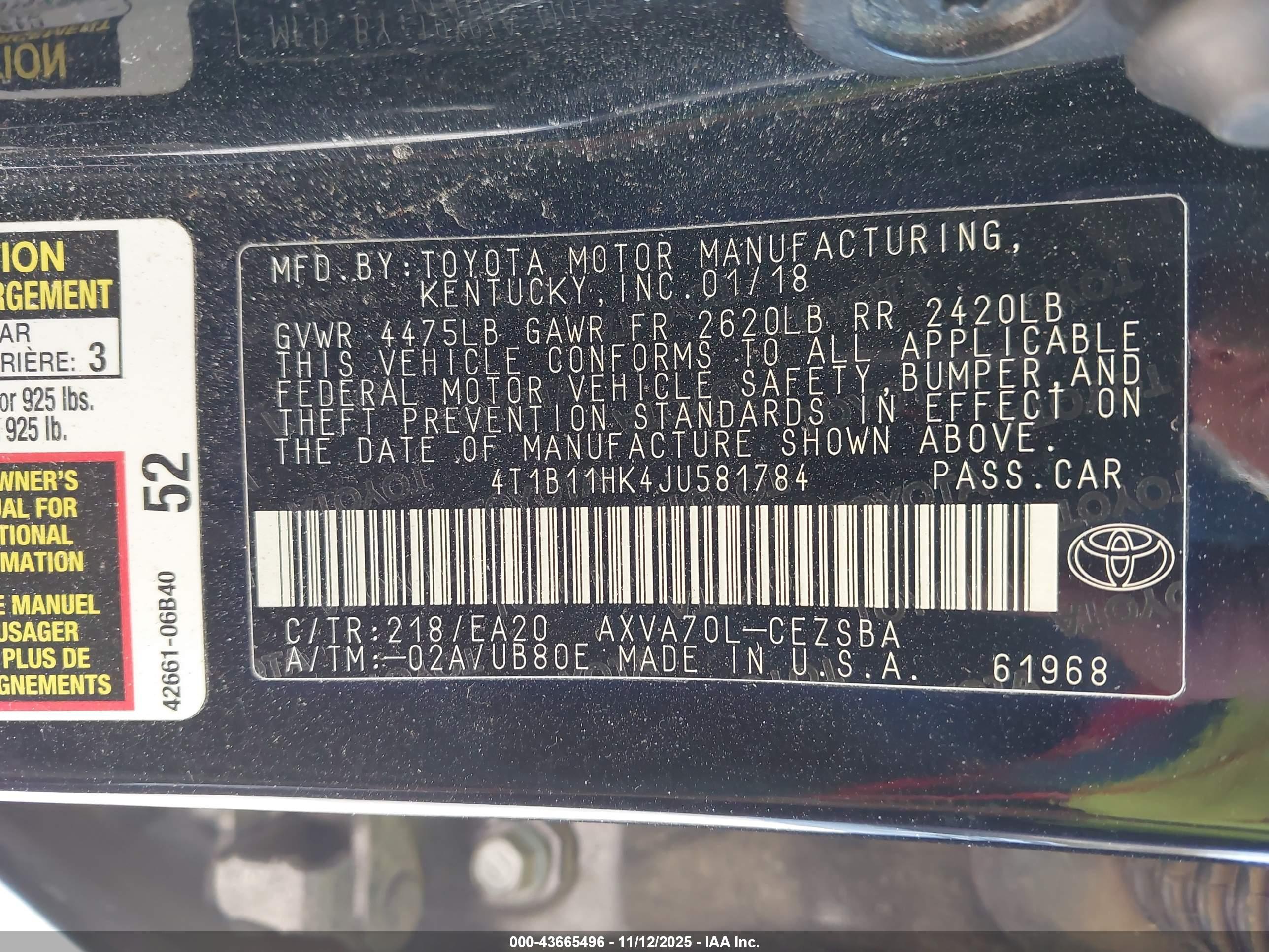 TOYOTA CAMRY image 9