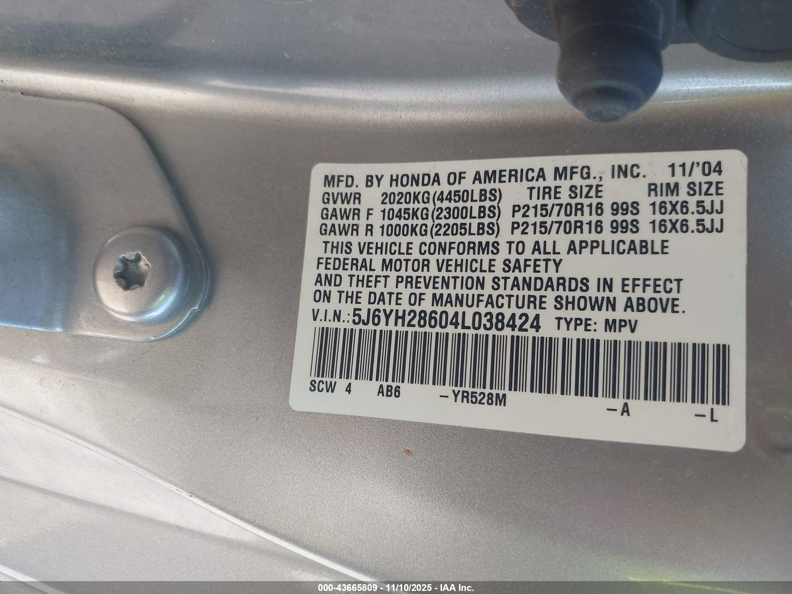 HONDA ELEMENT image 9