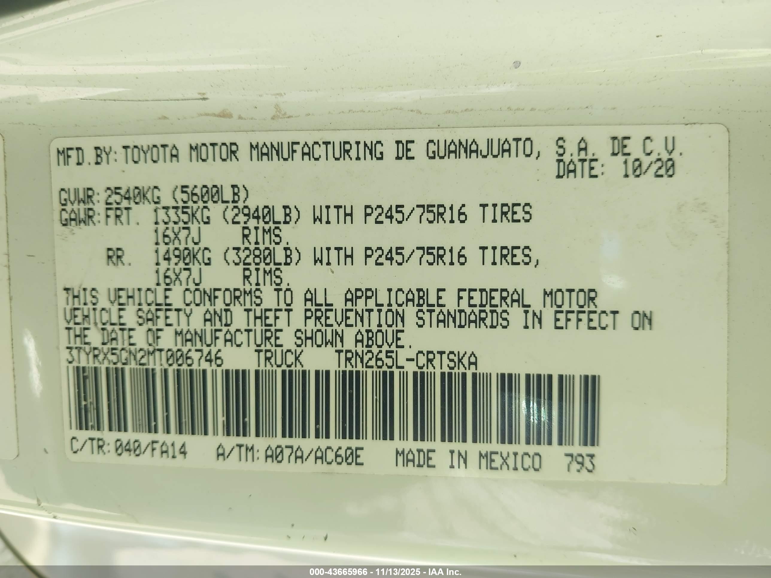 TOYOTA TACOMA image 9