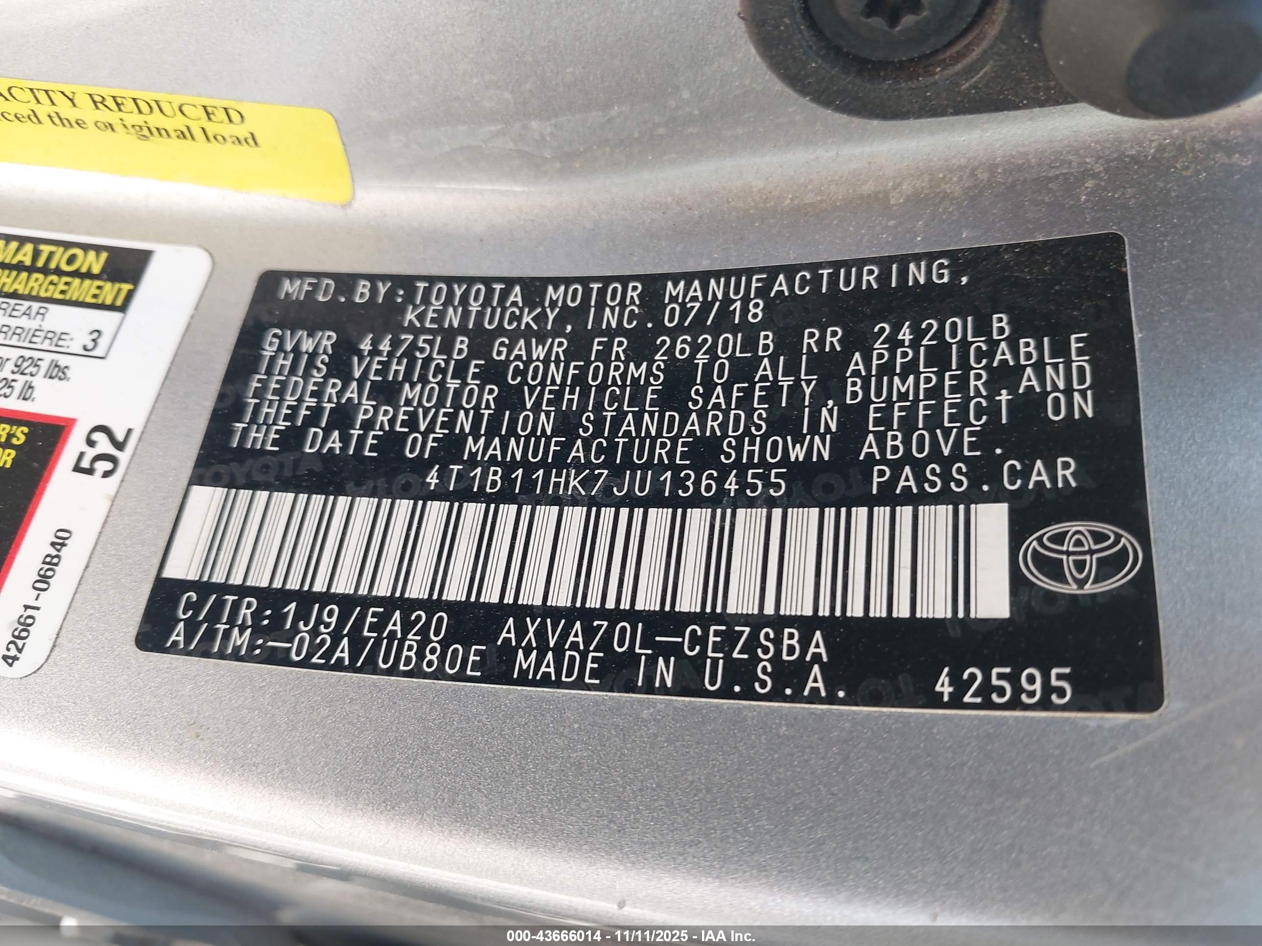 TOYOTA CAMRY image 9