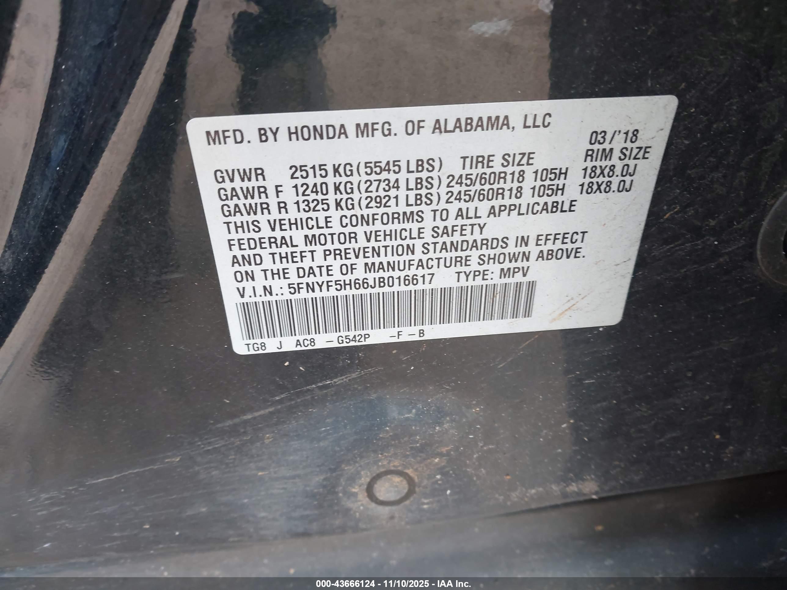 HONDA PILOT image 9