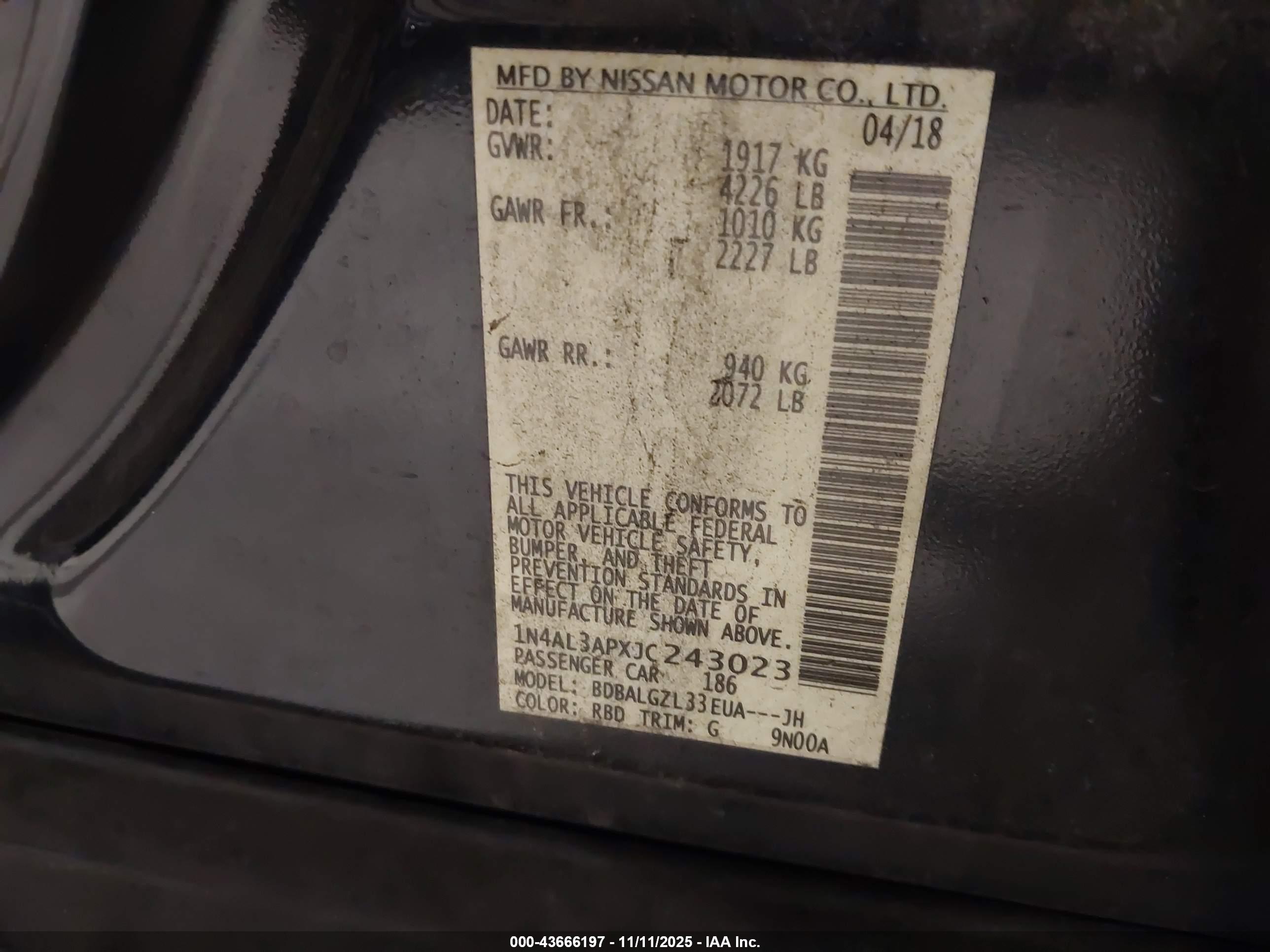 NISSAN ALTIMA image 9