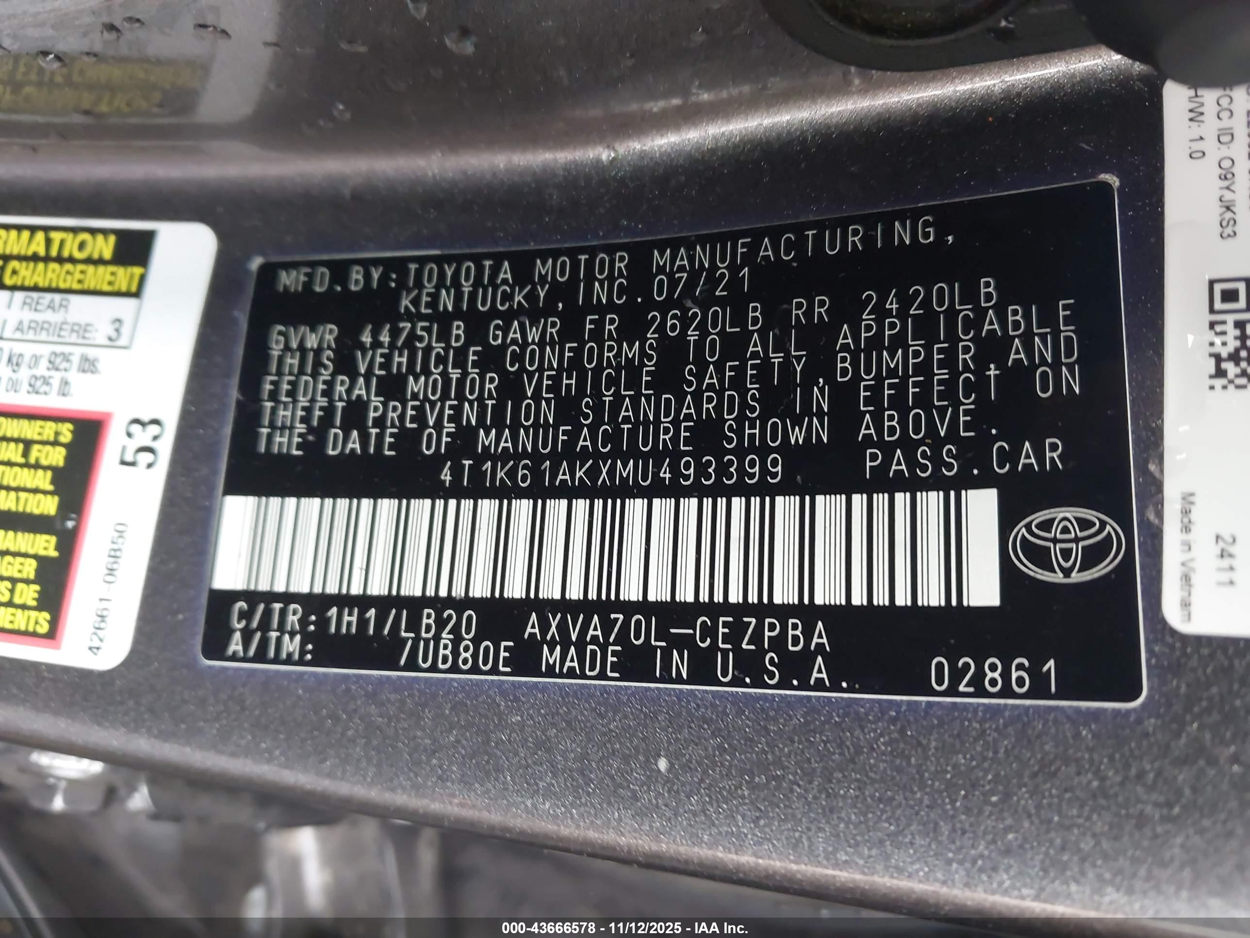 TOYOTA CAMRY image 9