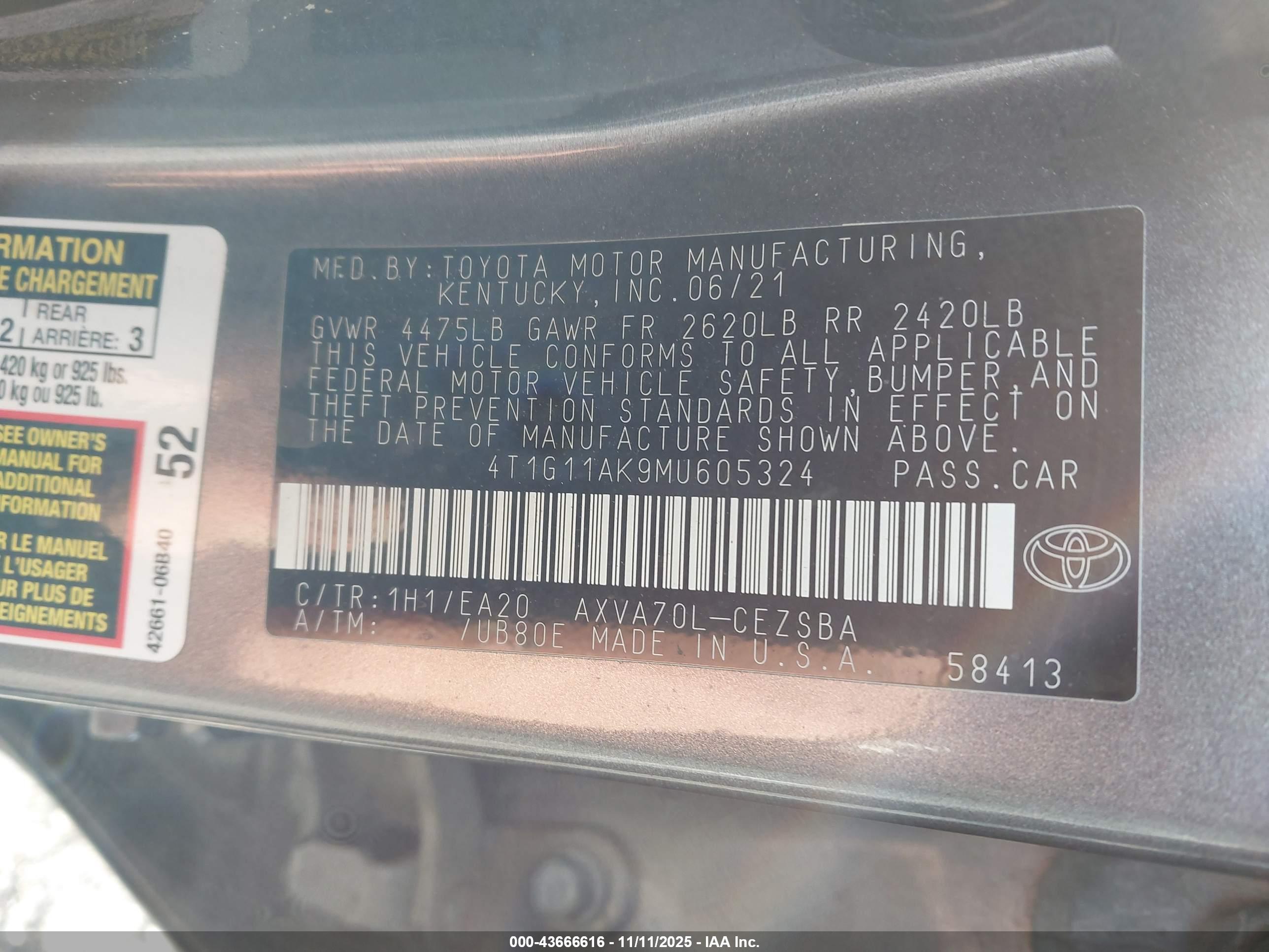 TOYOTA CAMRY image 9