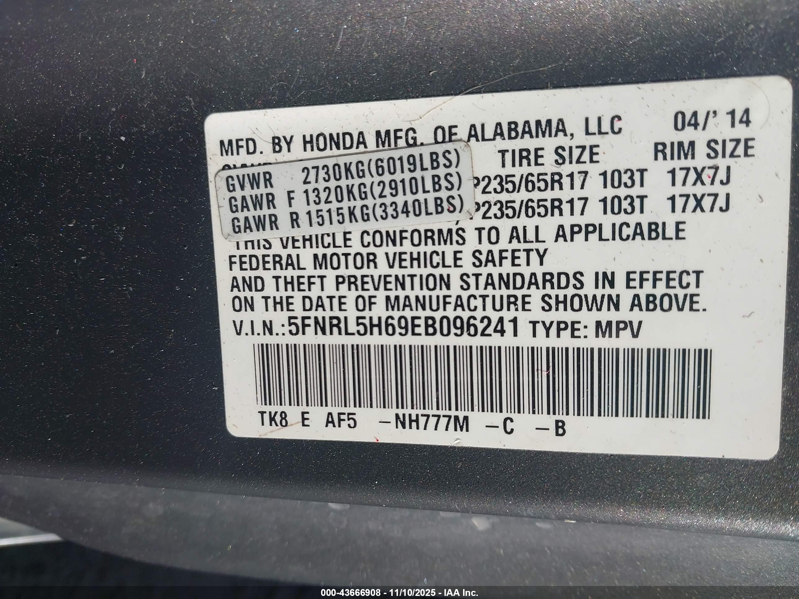 HONDA ODYSSEY image 9