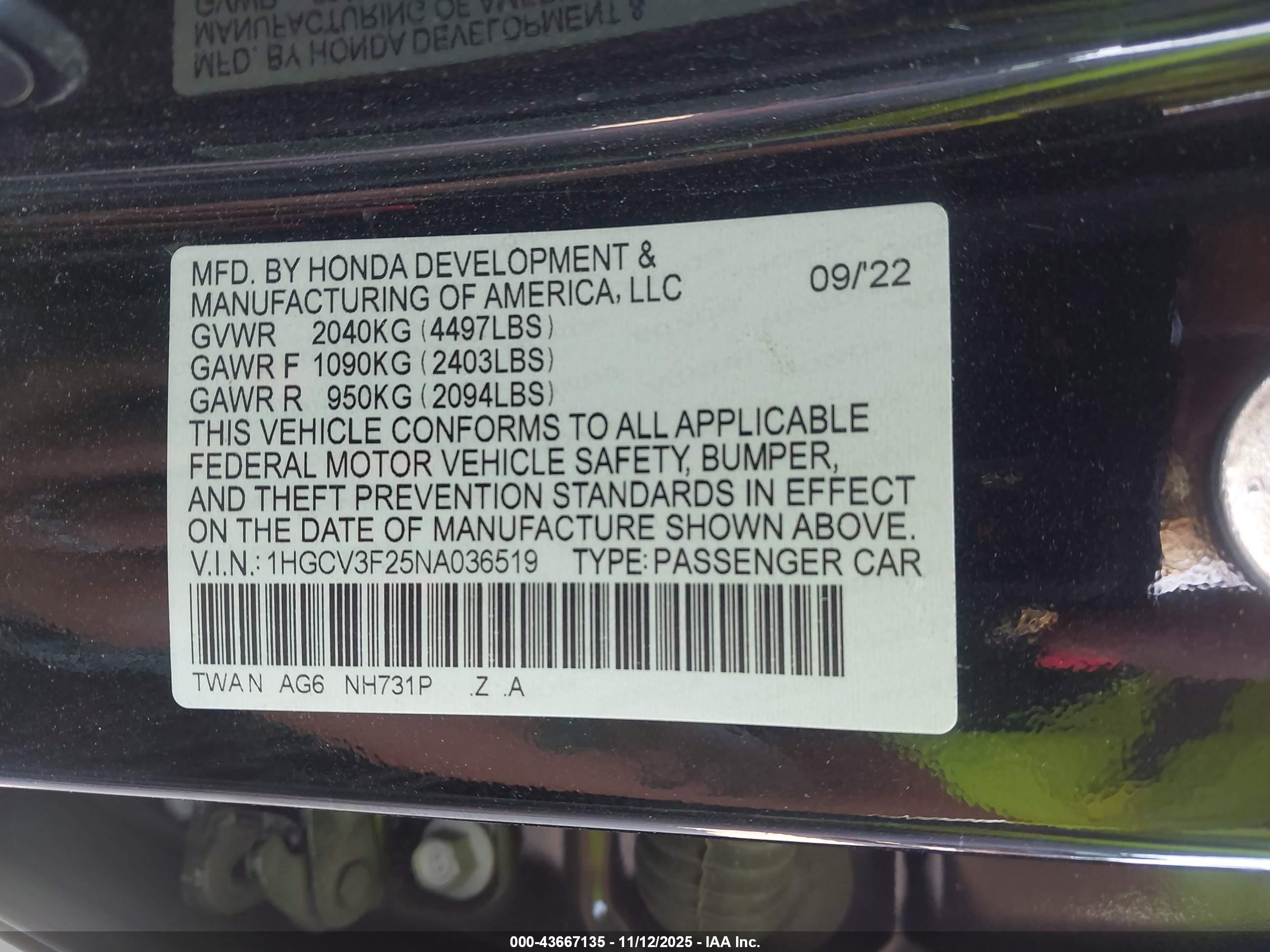 HONDA ACCORD image 9