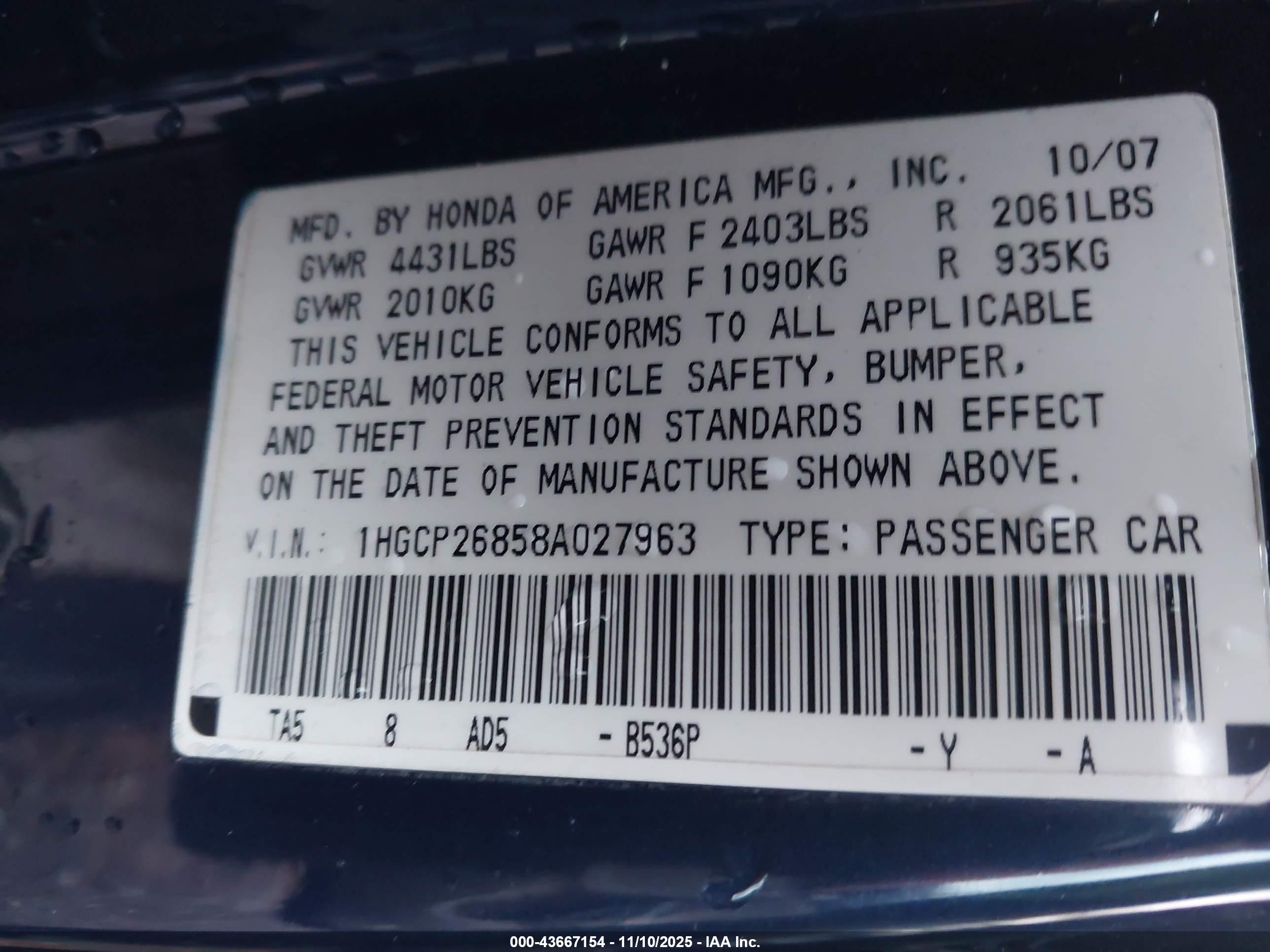 HONDA ACCORD image 9