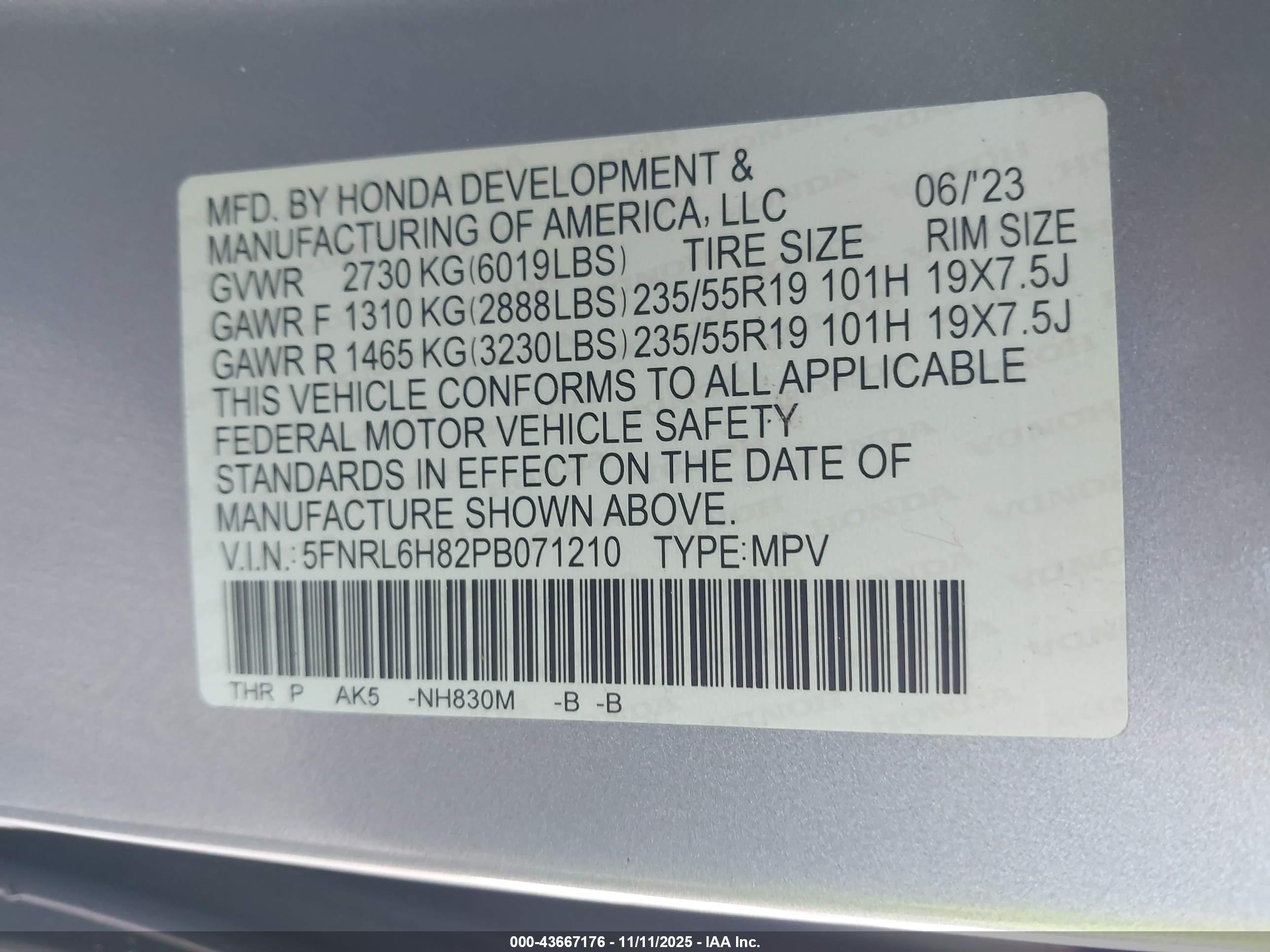 HONDA ODYSSEY image 9