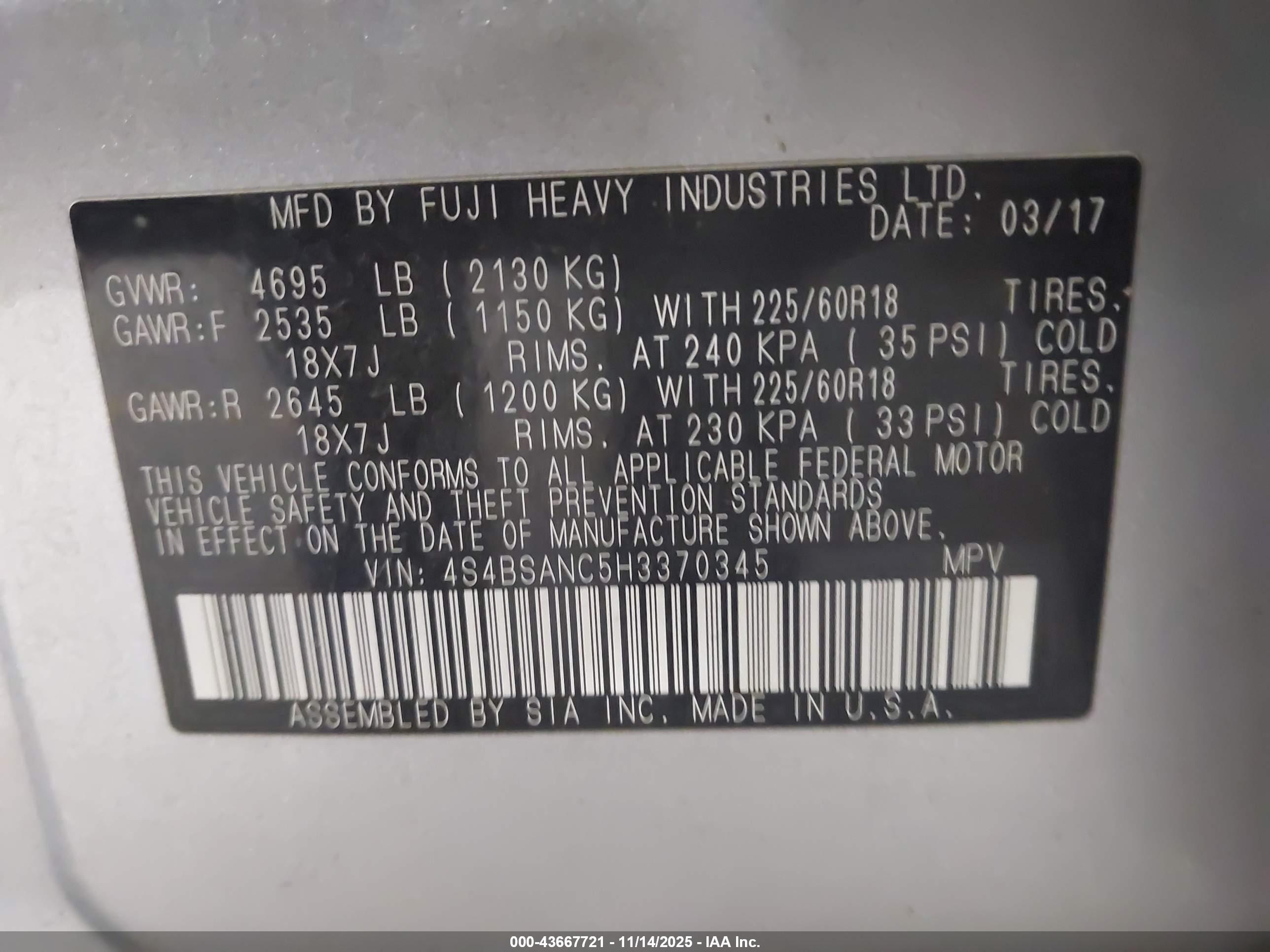 SUBARU OUTBACK image 9
