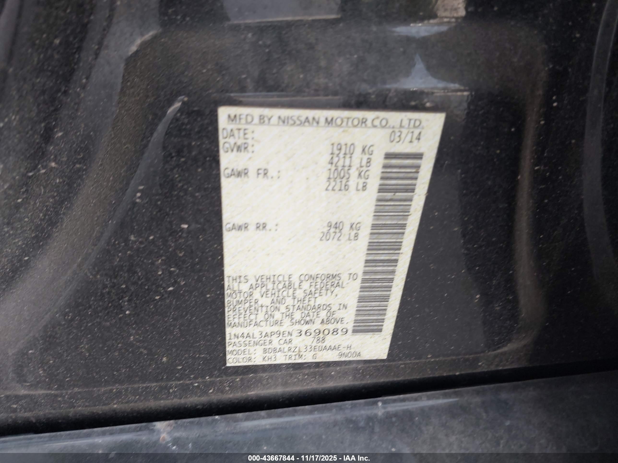 NISSAN ALTIMA image 9
