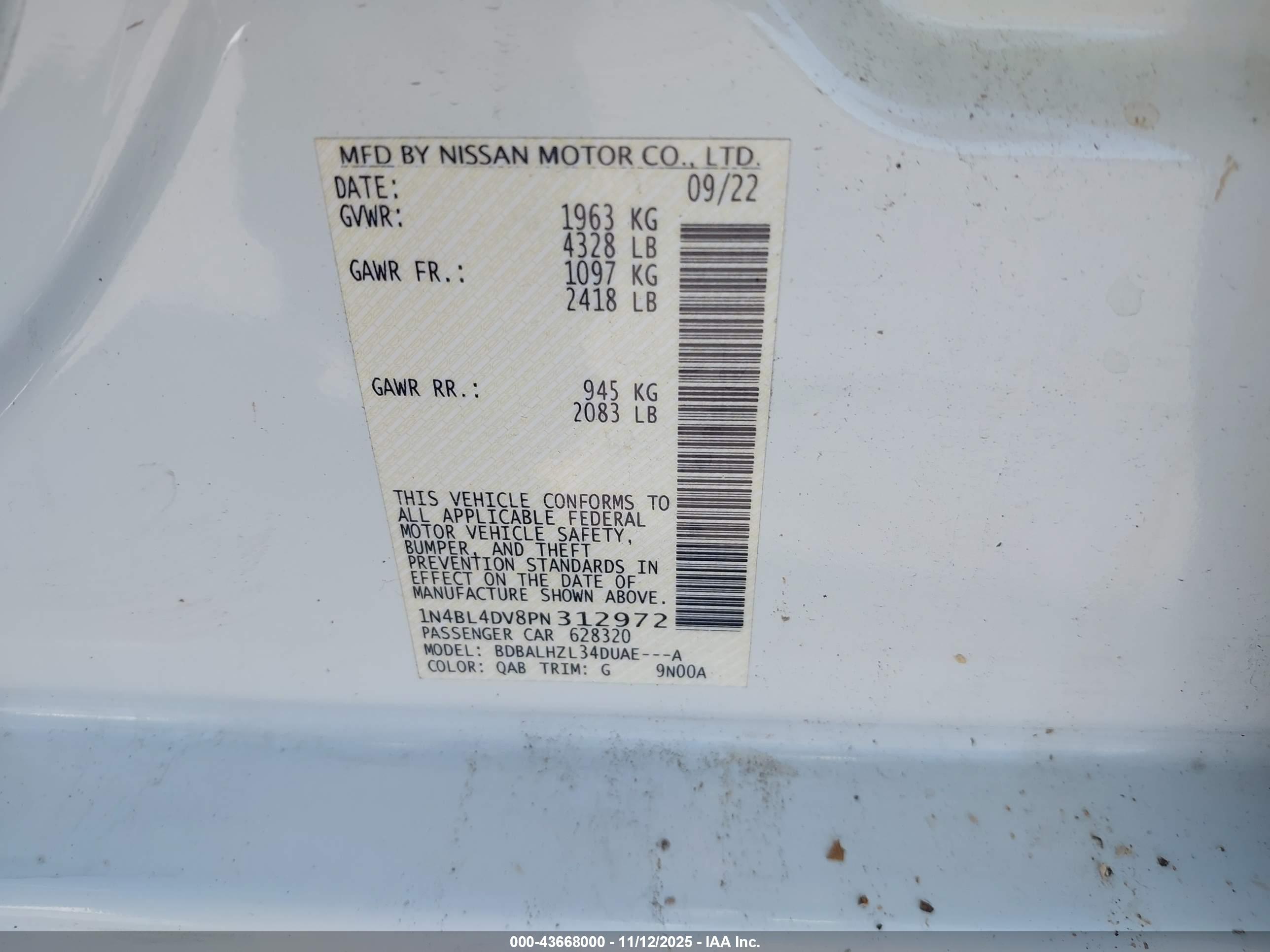 NISSAN ALTIMA image 9