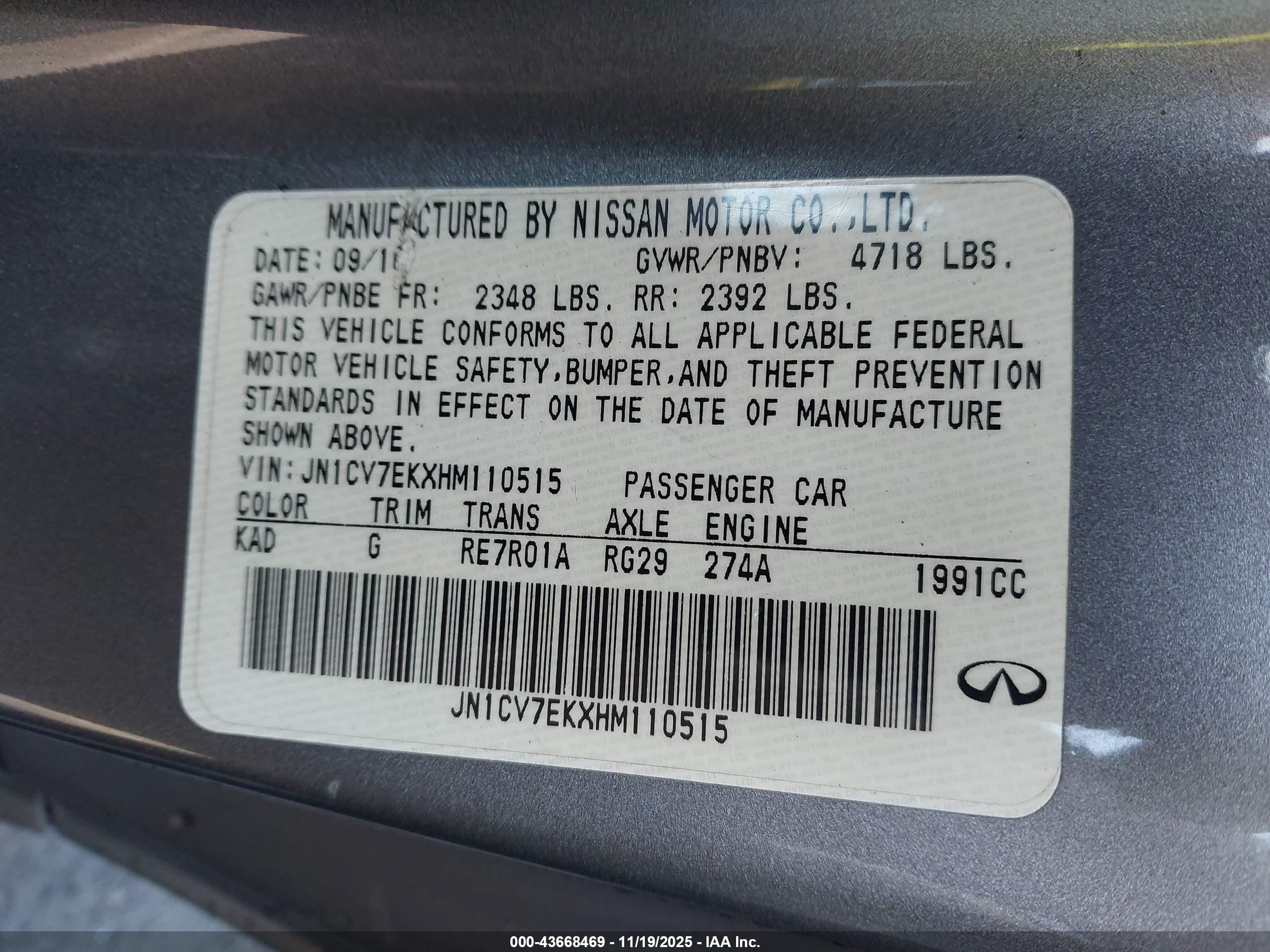 INFINITI Q60 image 9