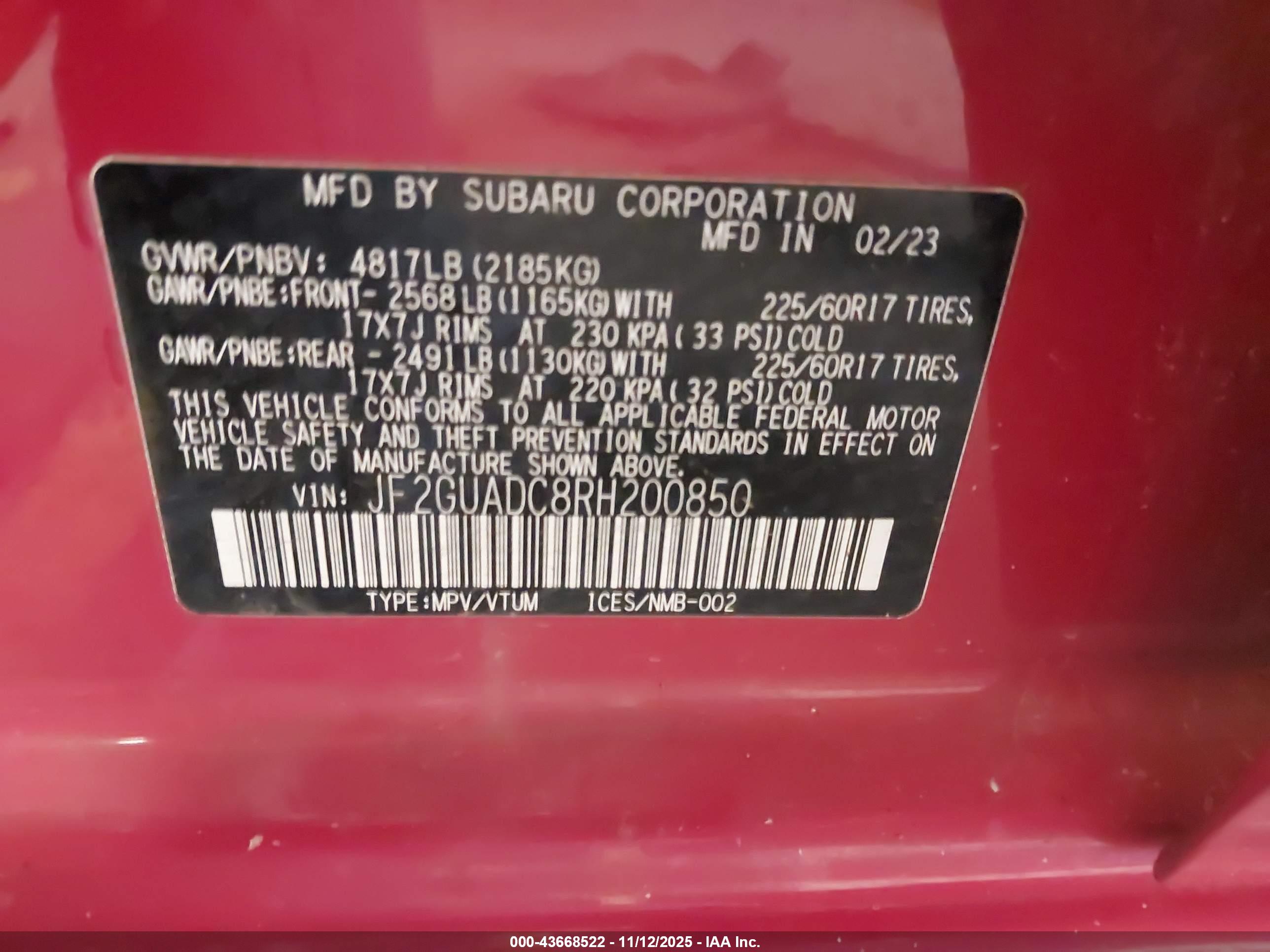 SUBARU CROSSTREK image 9