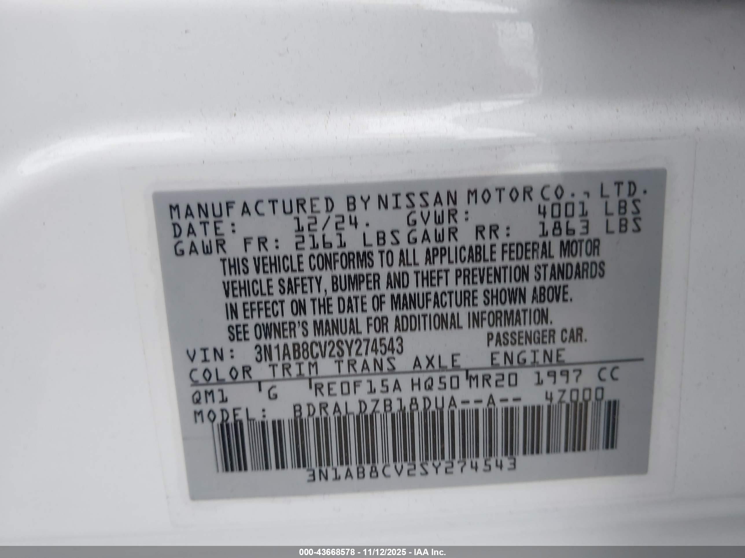 NISSAN SENTRA image 9