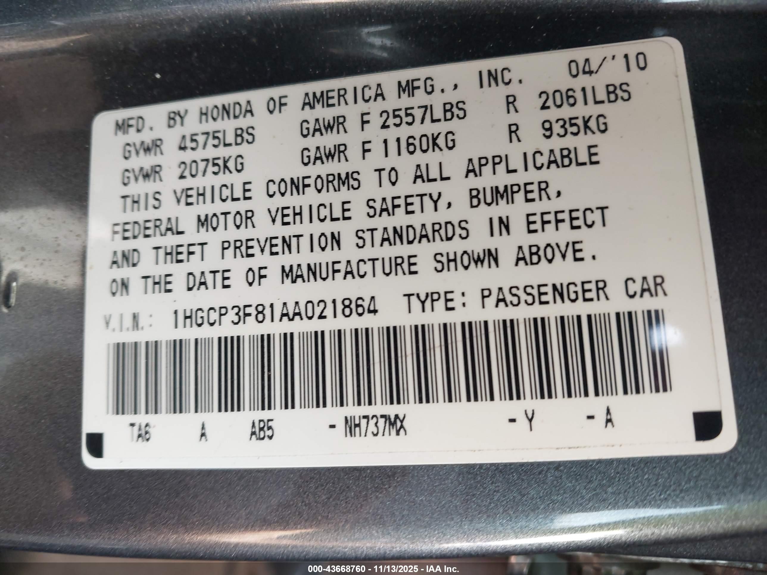 HONDA ACCORD image 9