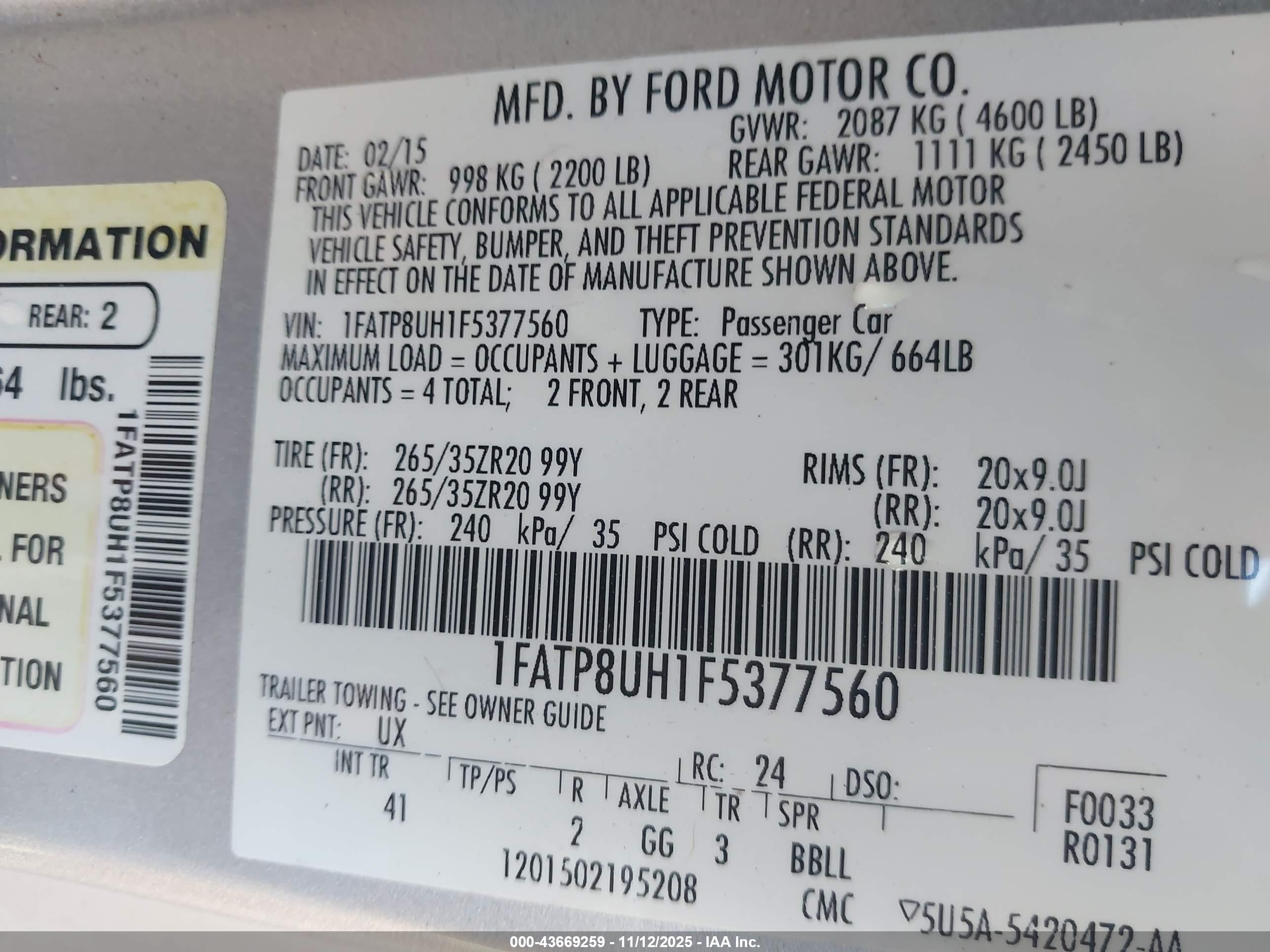 FORD MUSTANG image 9