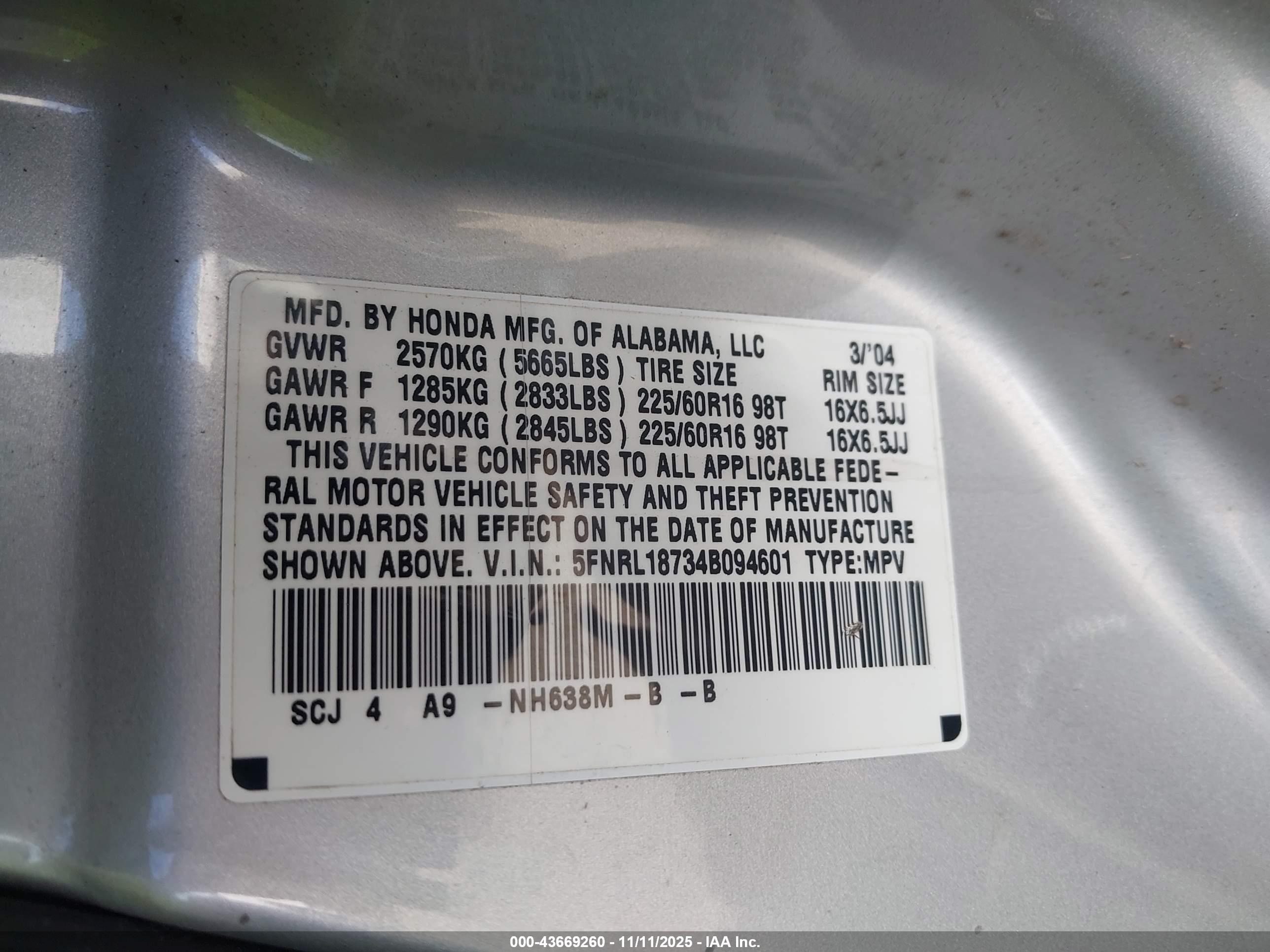 HONDA ODYSSEY image 9