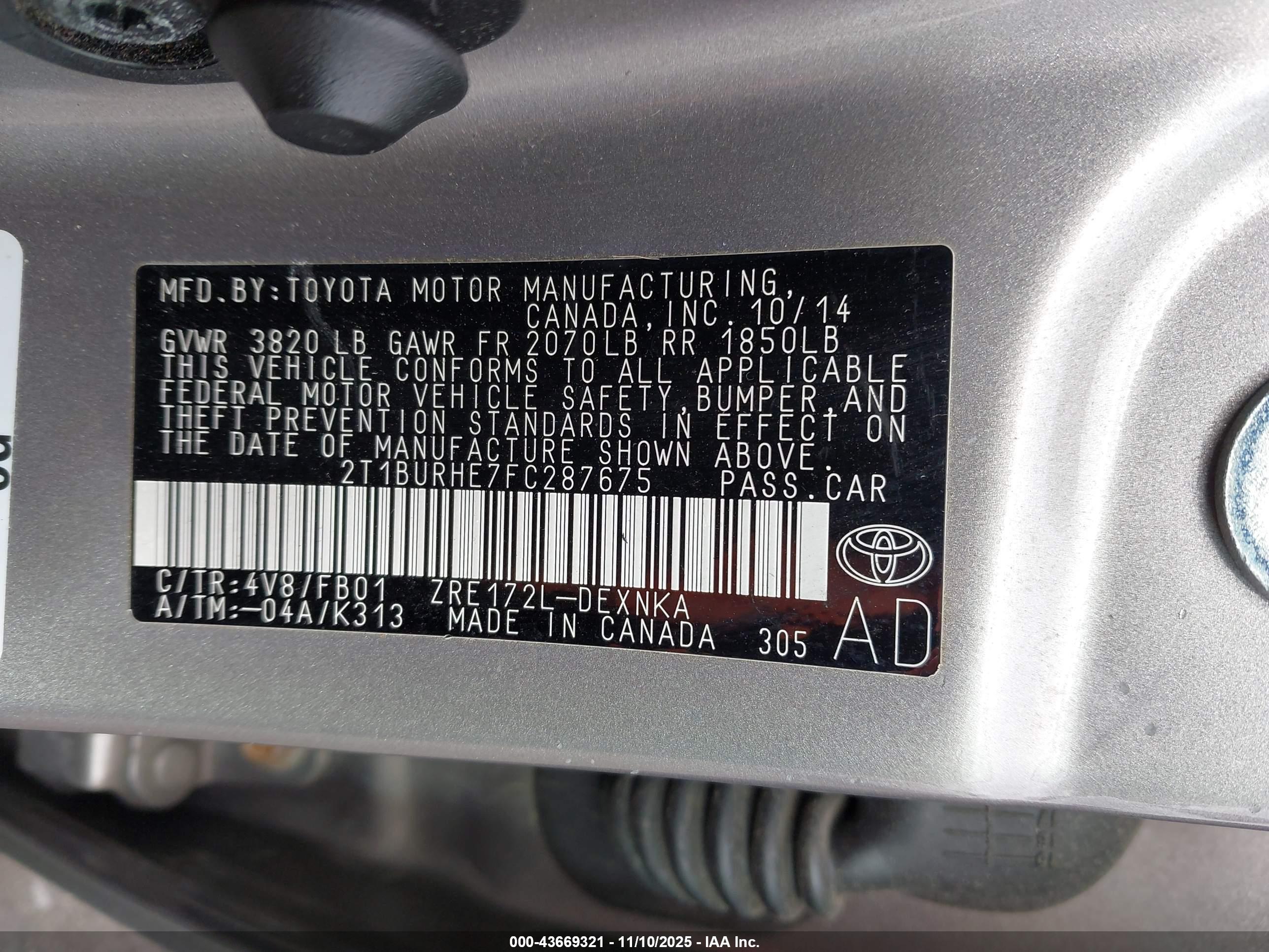 TOYOTA COROLLA image 9