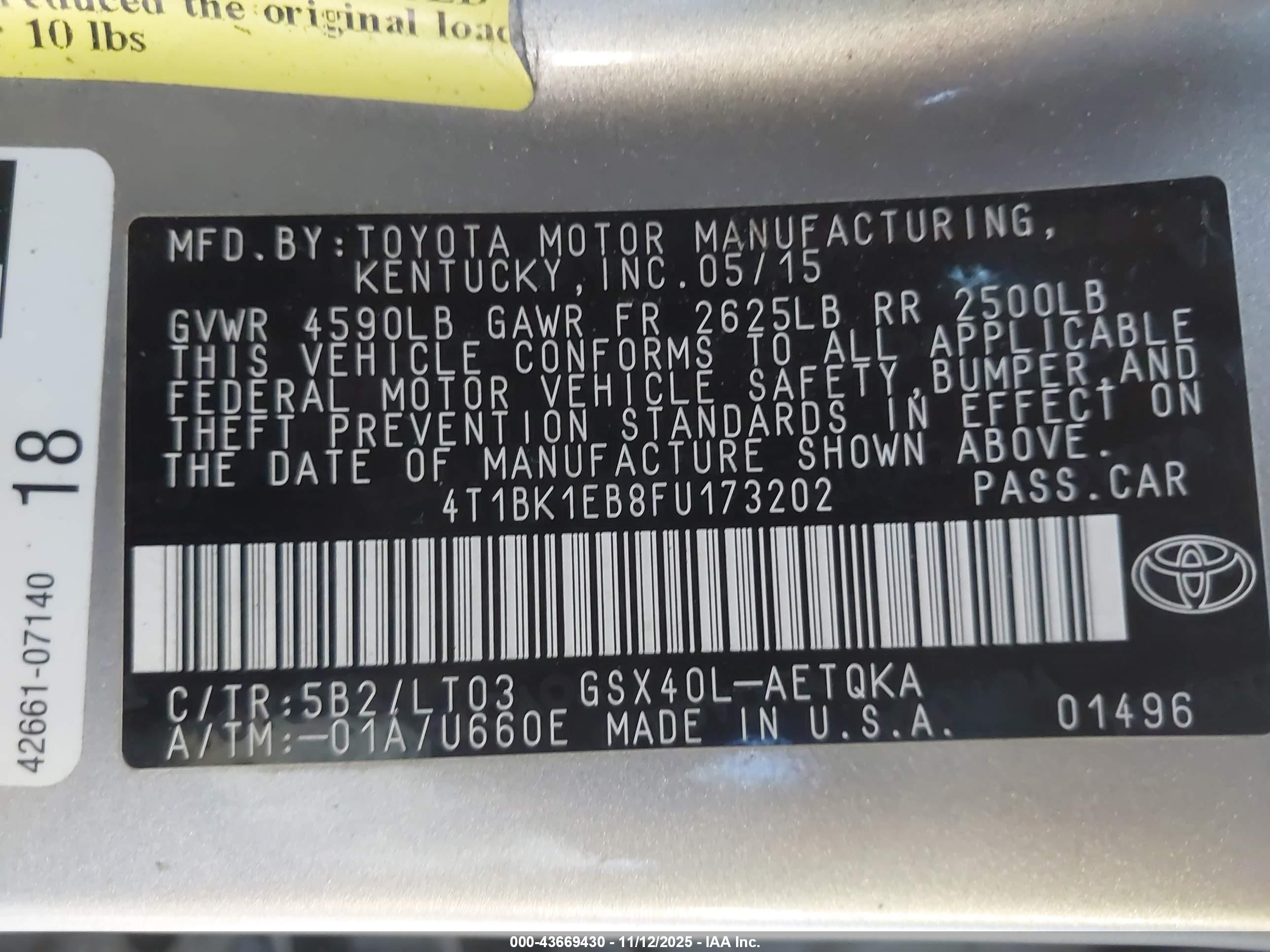 TOYOTA AVALON image 9
