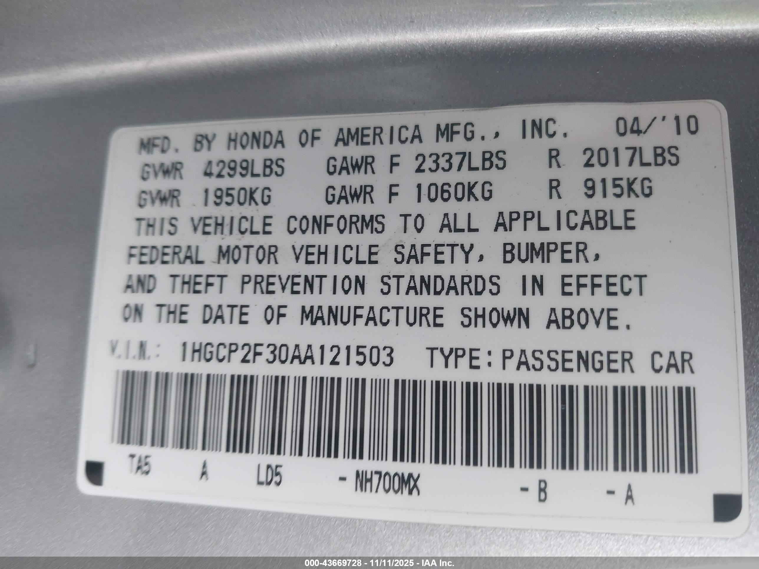 HONDA ACCORD image 9
