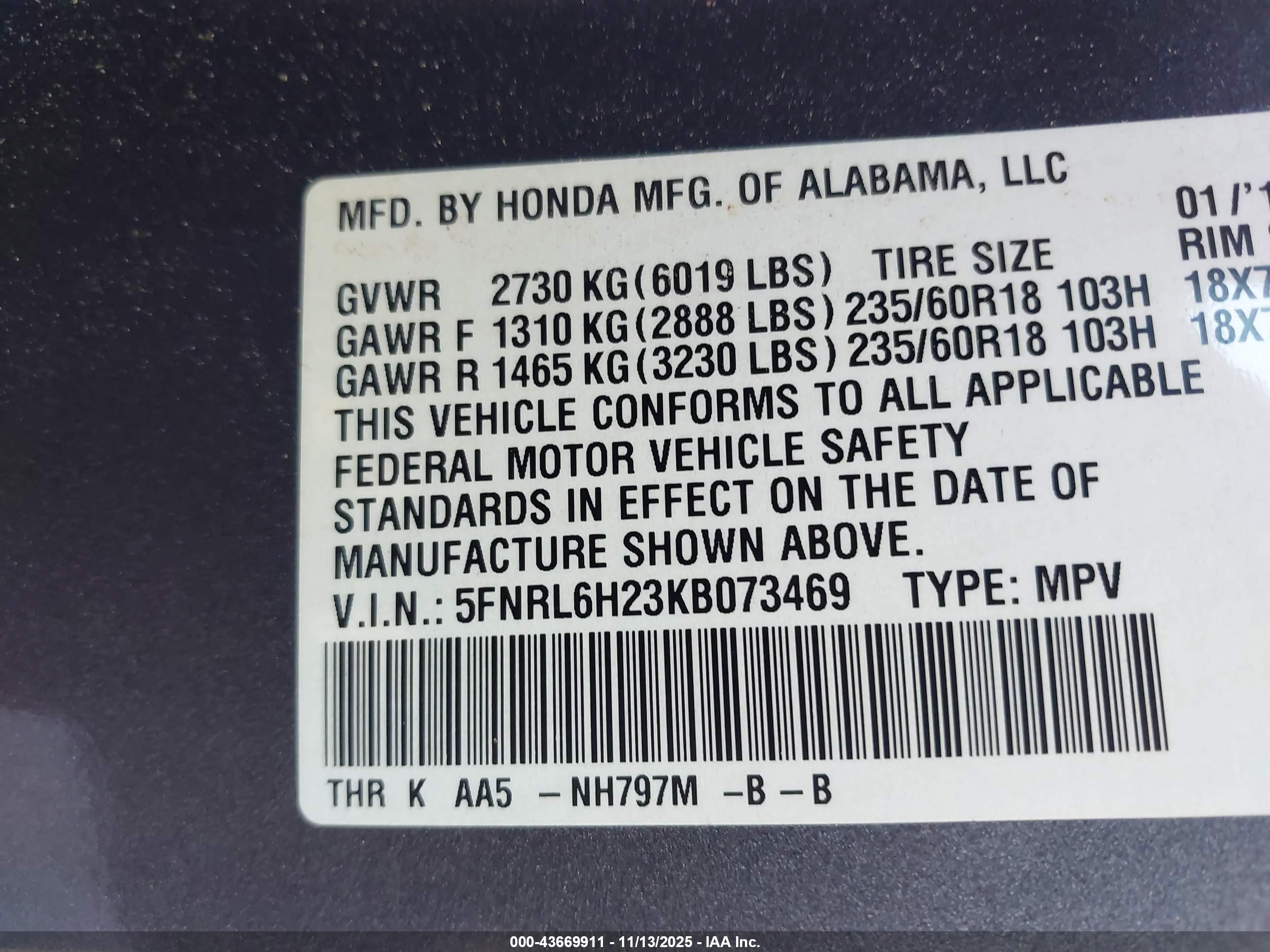 HONDA ODYSSEY image 9
