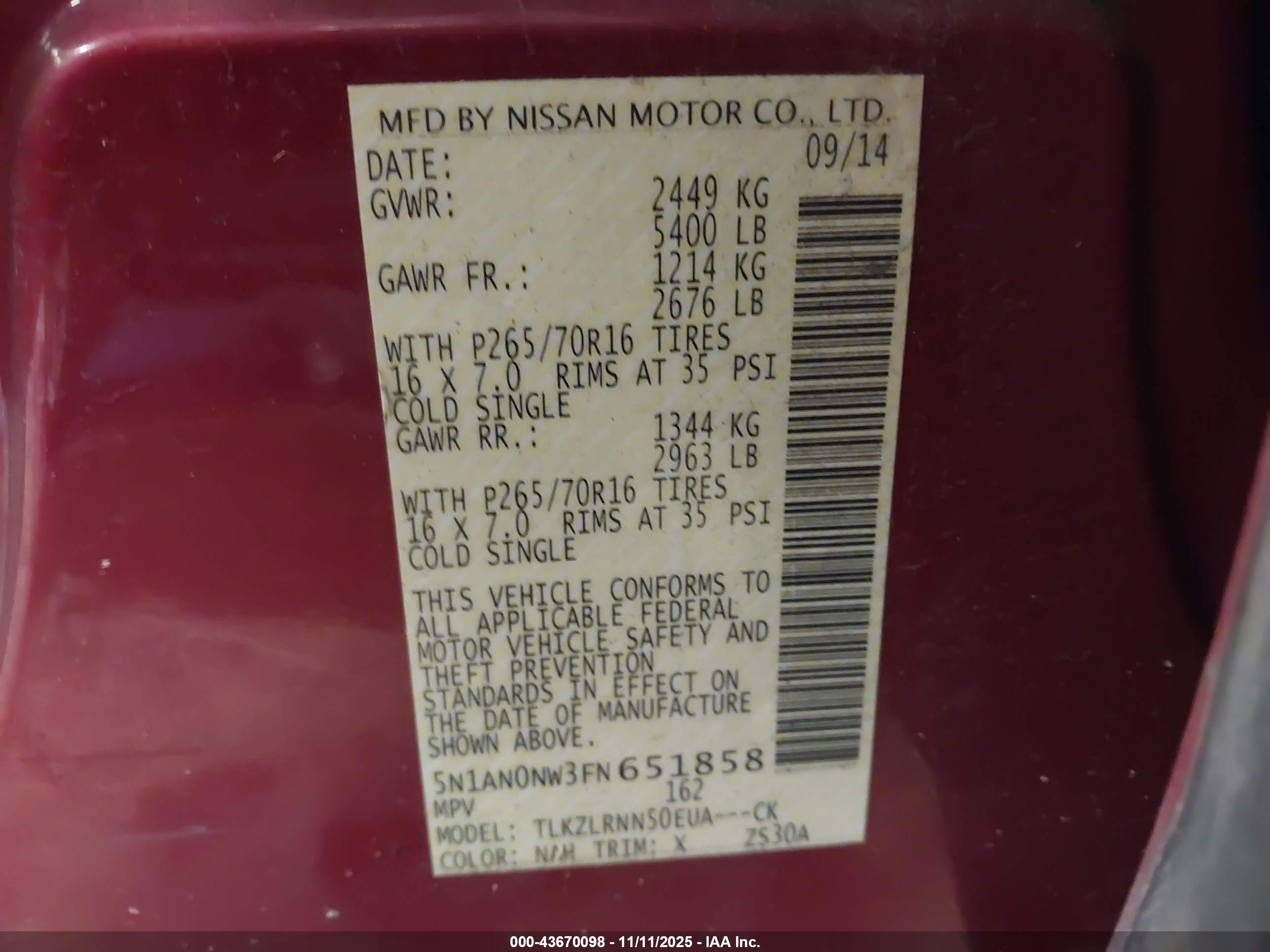 NISSAN XTERRA image 9