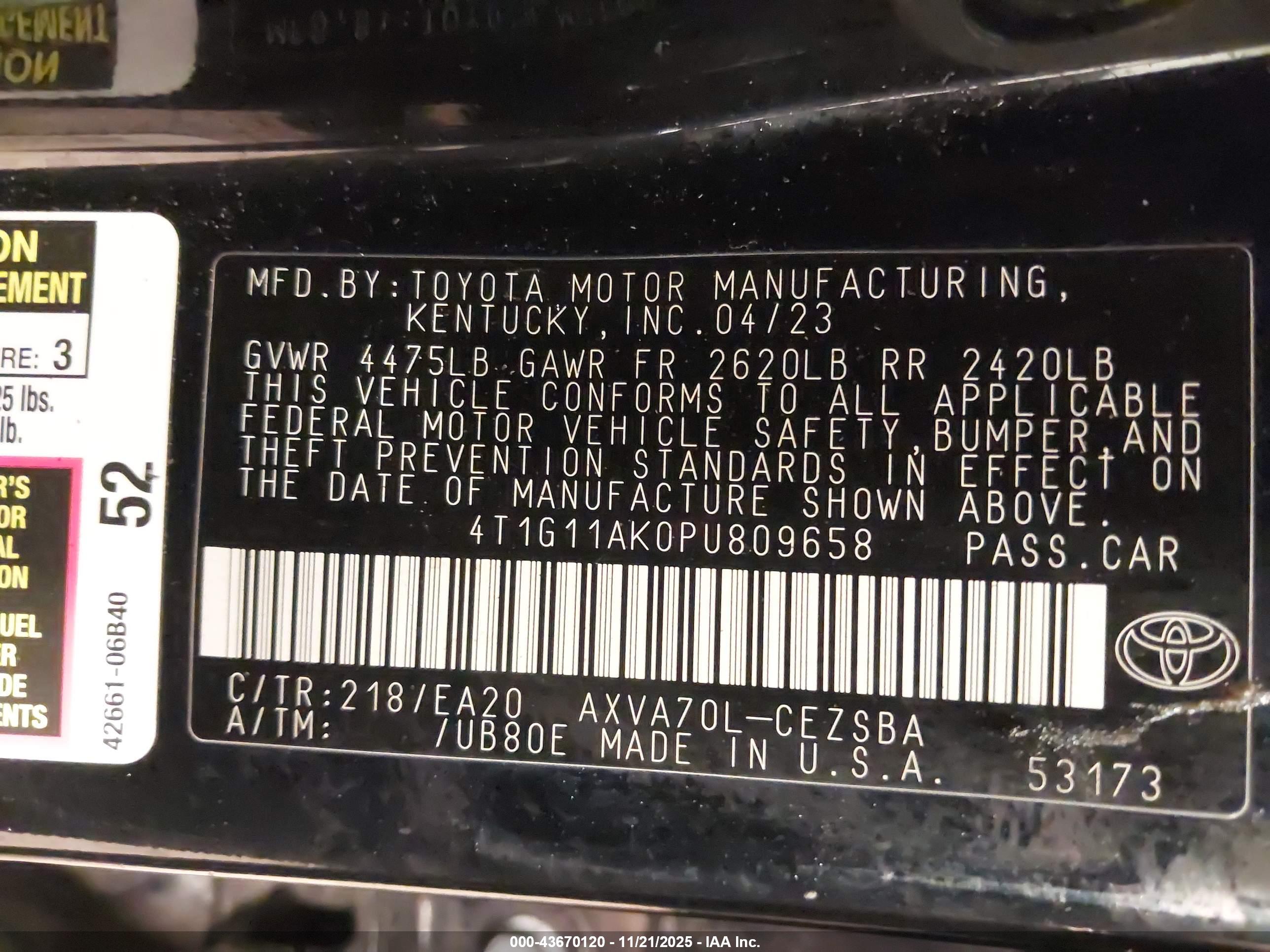 TOYOTA CAMRY image 9