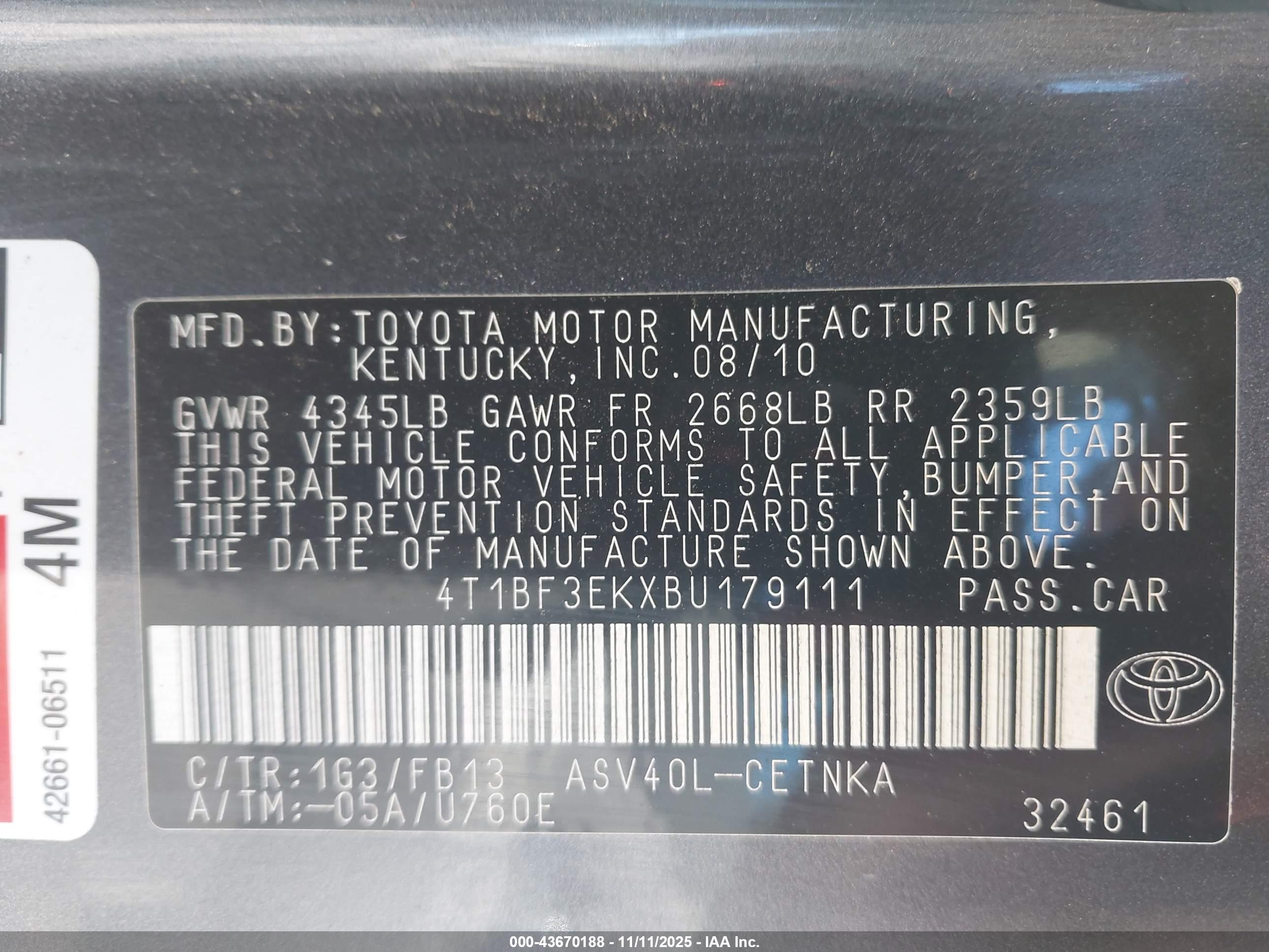 TOYOTA CAMRY image 9